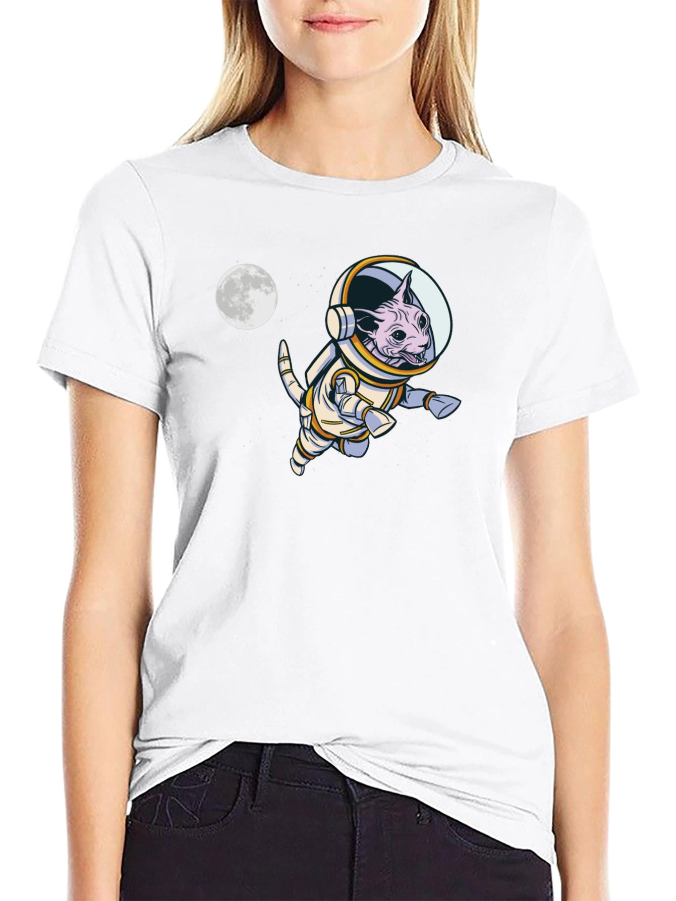 Astronaut Cat T-Shirt - Space Kitty Tee