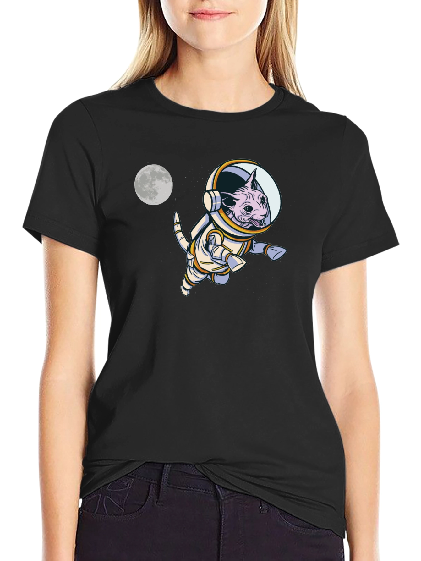 Astronaut Cat T-Shirt - Space Kitty Tee