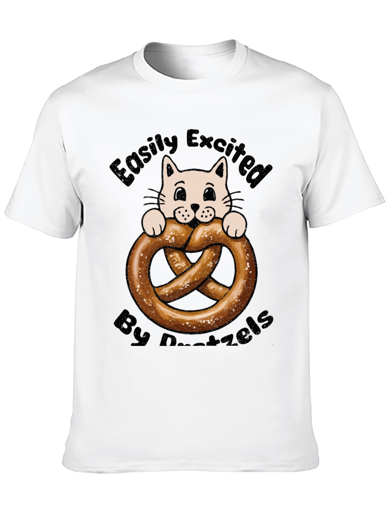 Easily Excited By Pretzels Cat T-Shirt