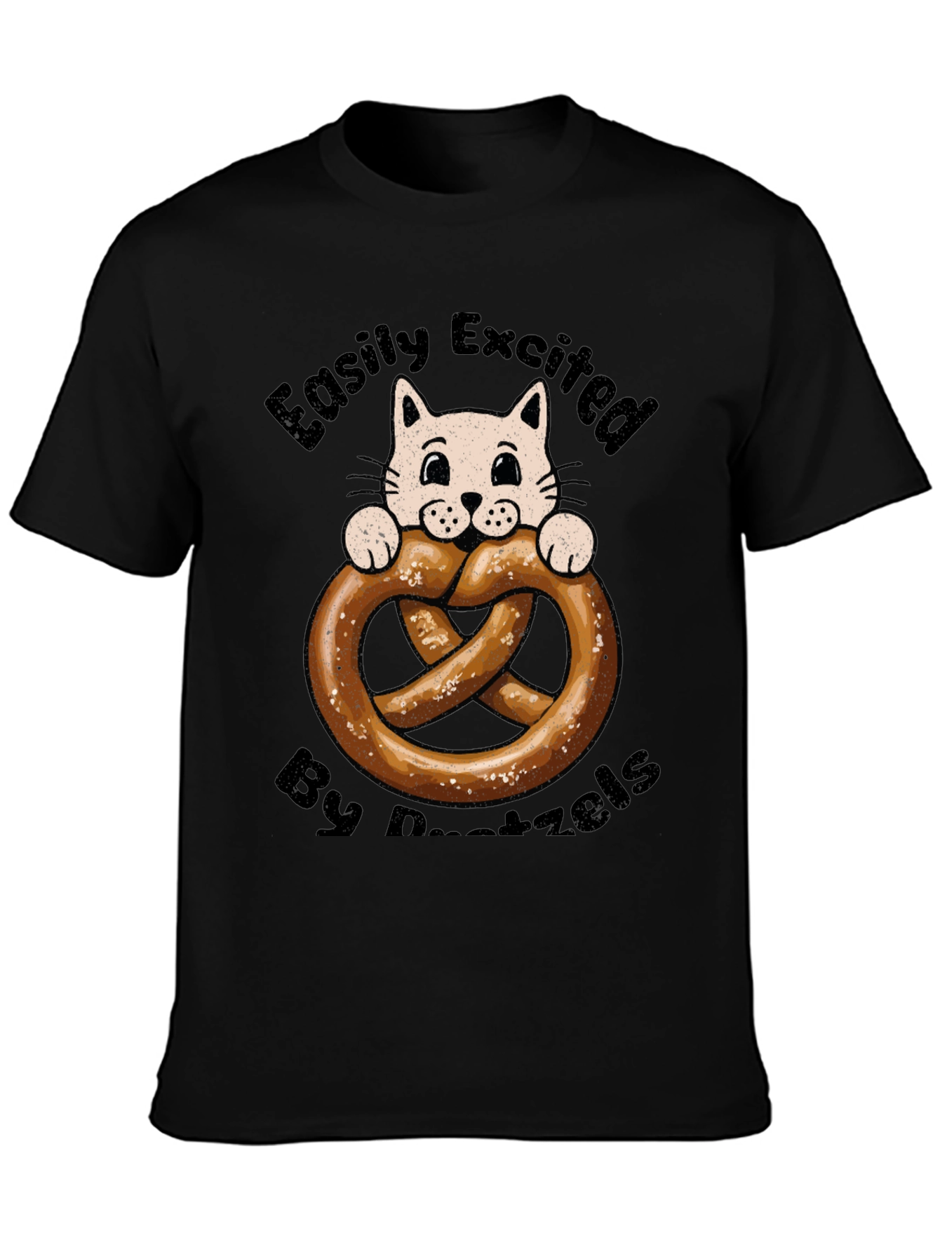 Easily Excited By Pretzels Cat T-Shirt