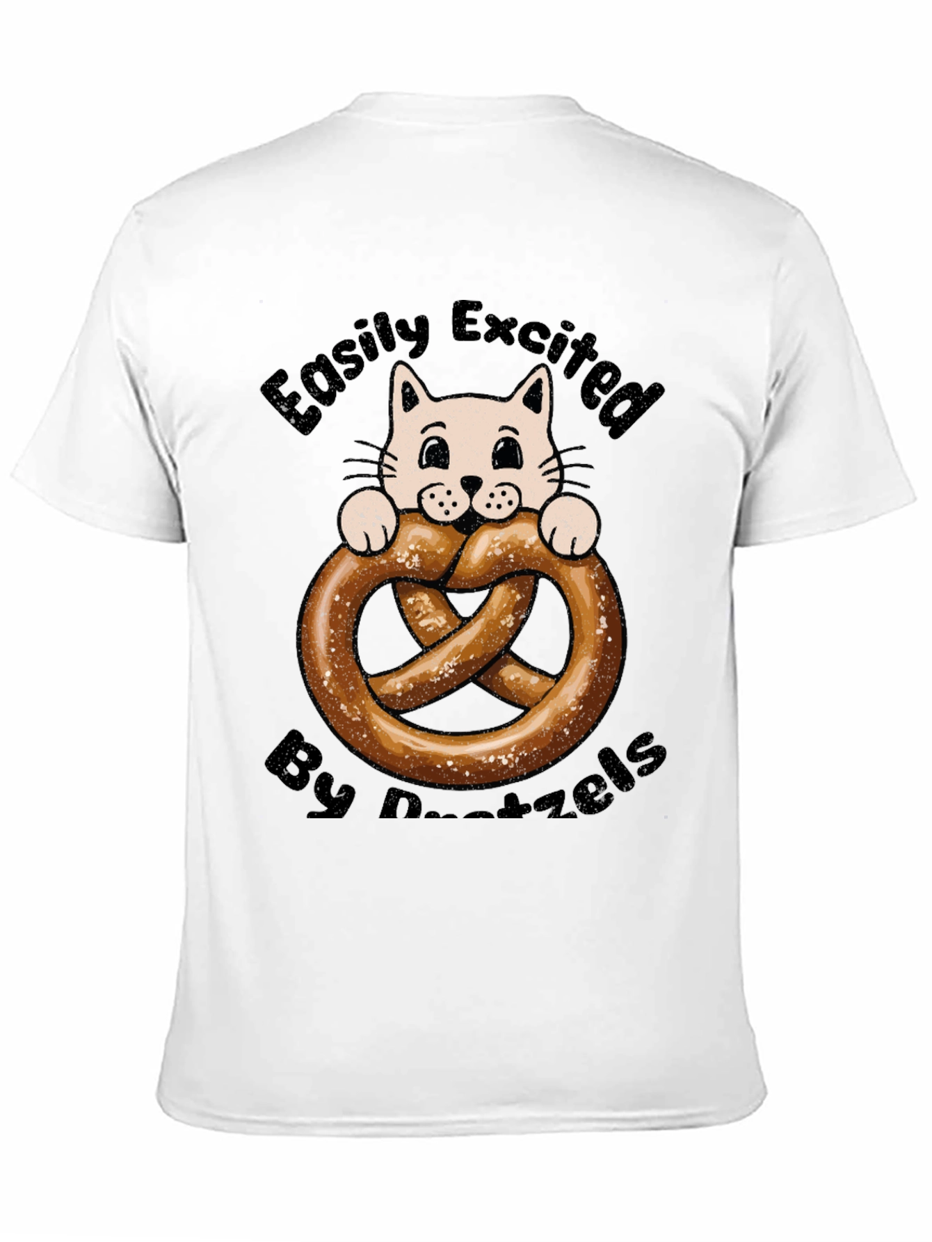 Easily Excited By Pretzels Cat T-Shirt