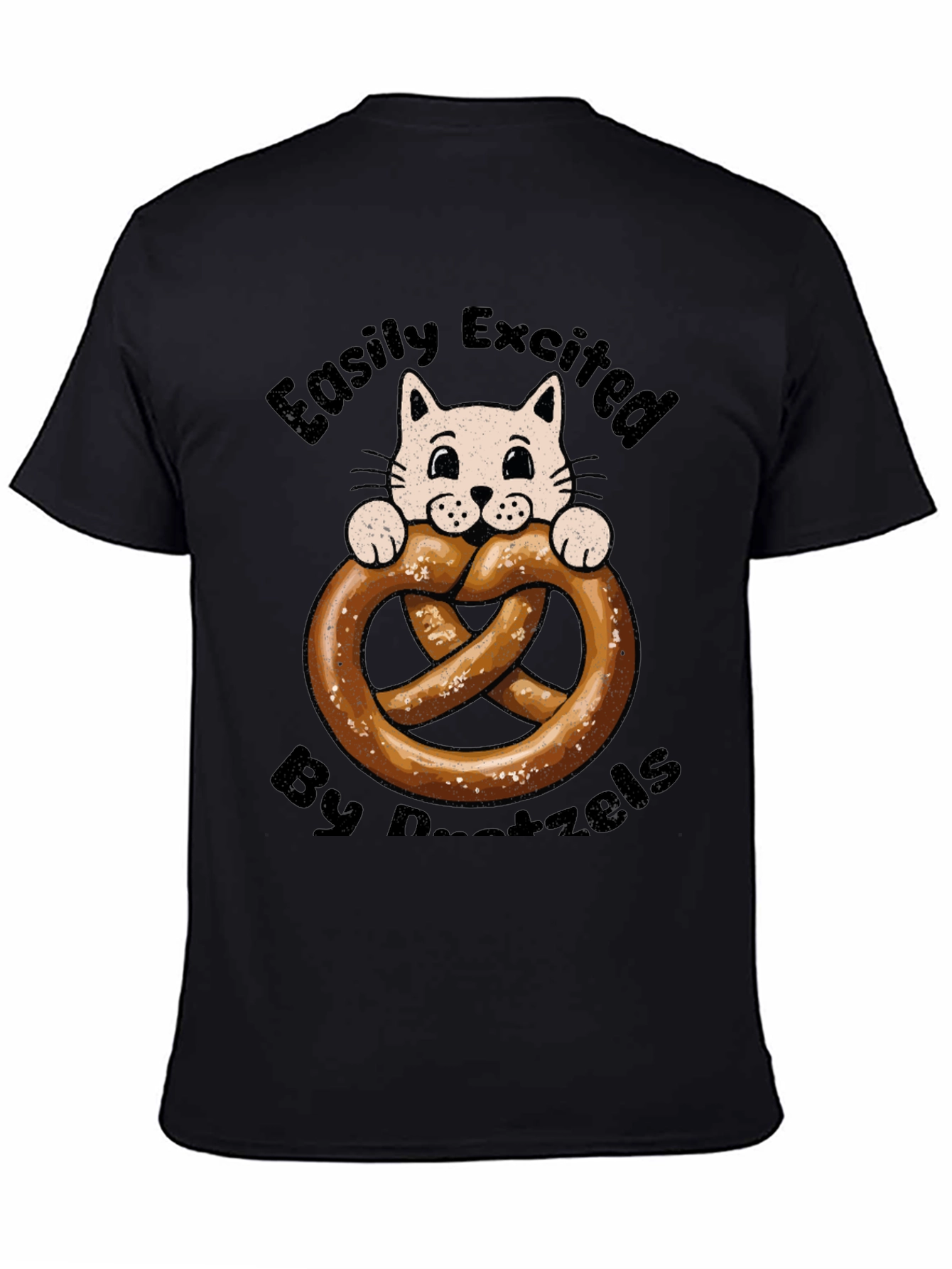 Easily Excited By Pretzels Cat T-Shirt