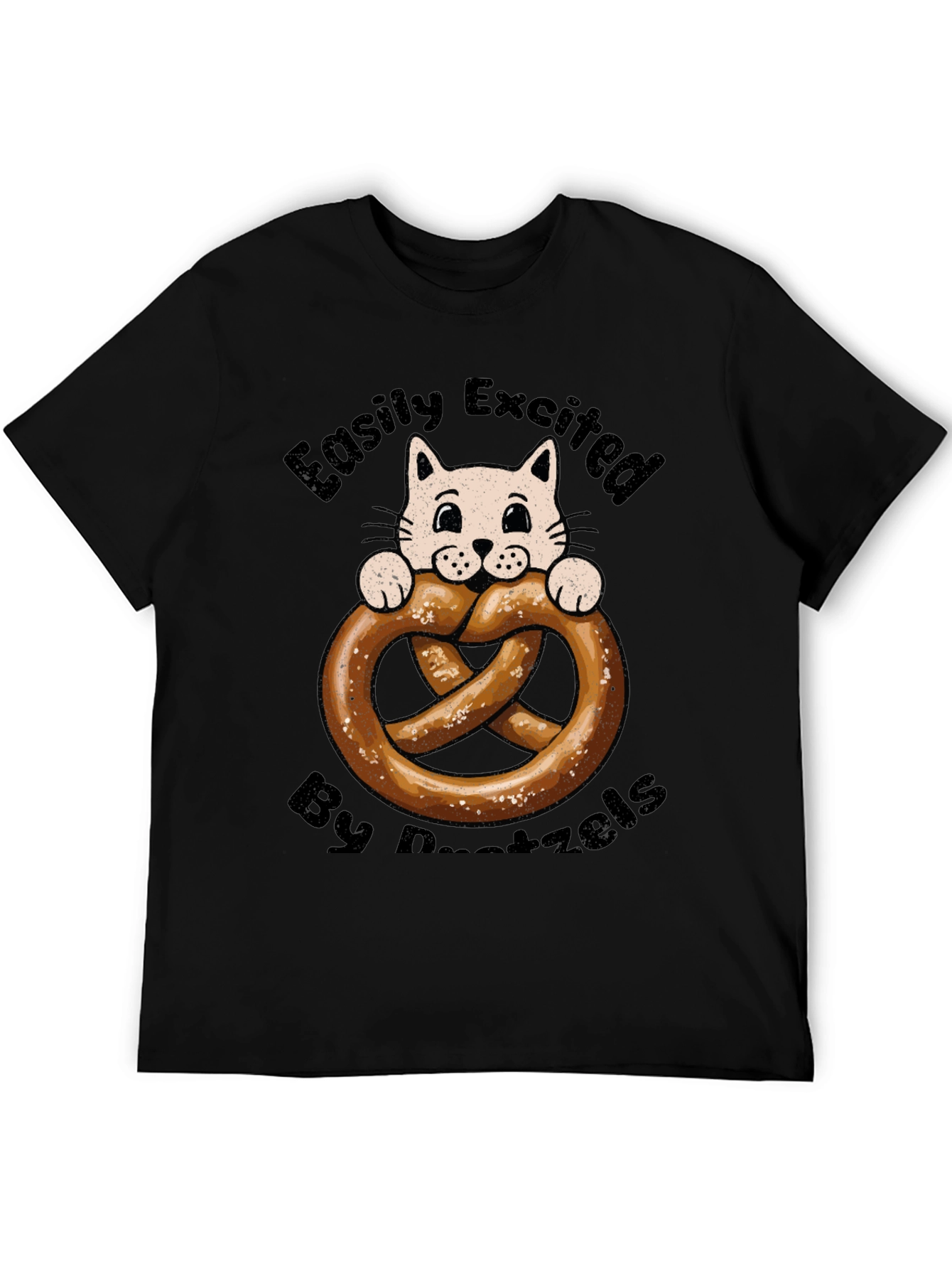 Easily Excited By Pretzels Cat T-Shirt
