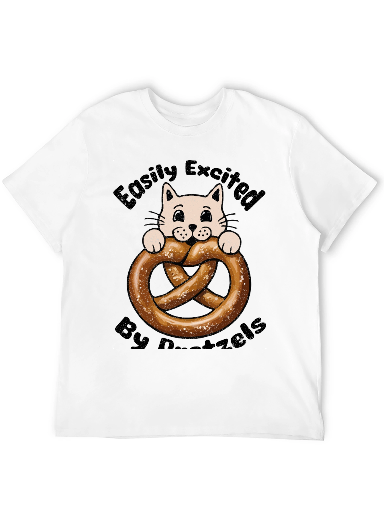 Easily Excited By Pretzels Cat T-Shirt