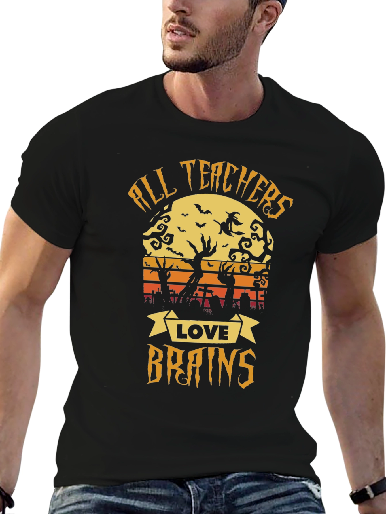 All Teachers Love Brains Halloween T-Shirt