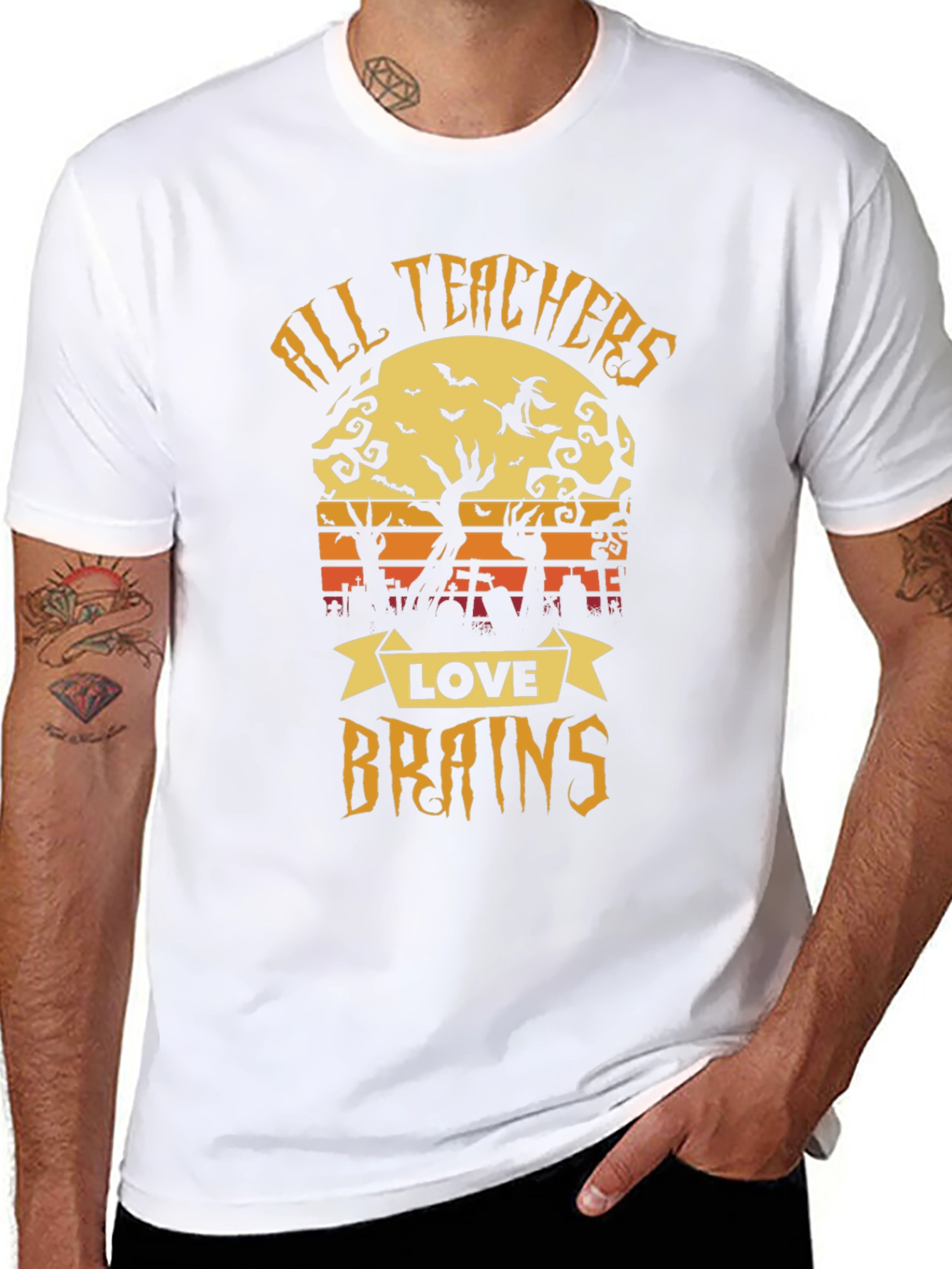 All Teachers Love Brains Halloween T-Shirt