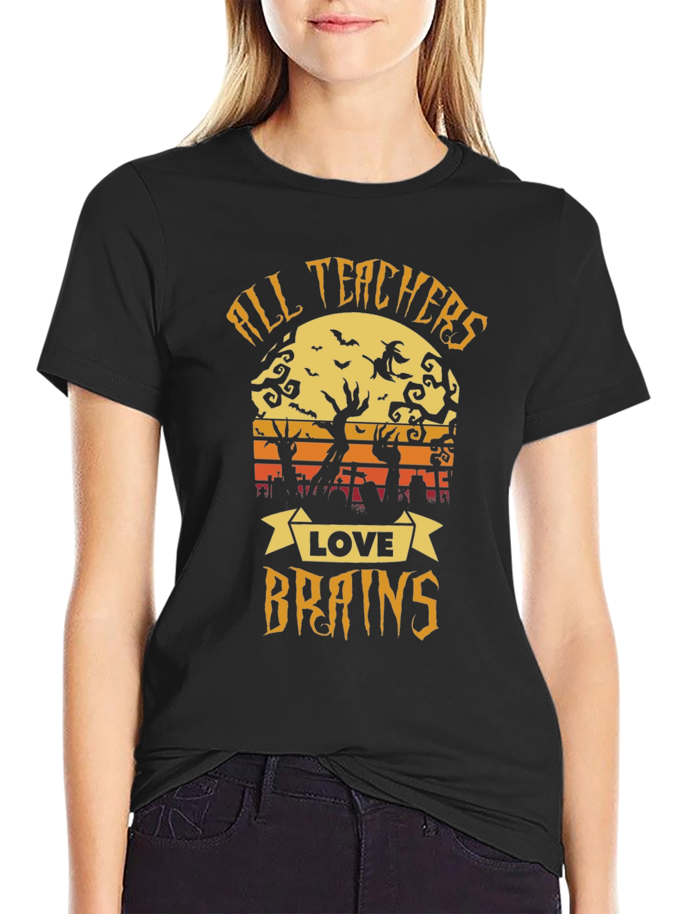 All Teachers Love Brains Halloween T-Shirt