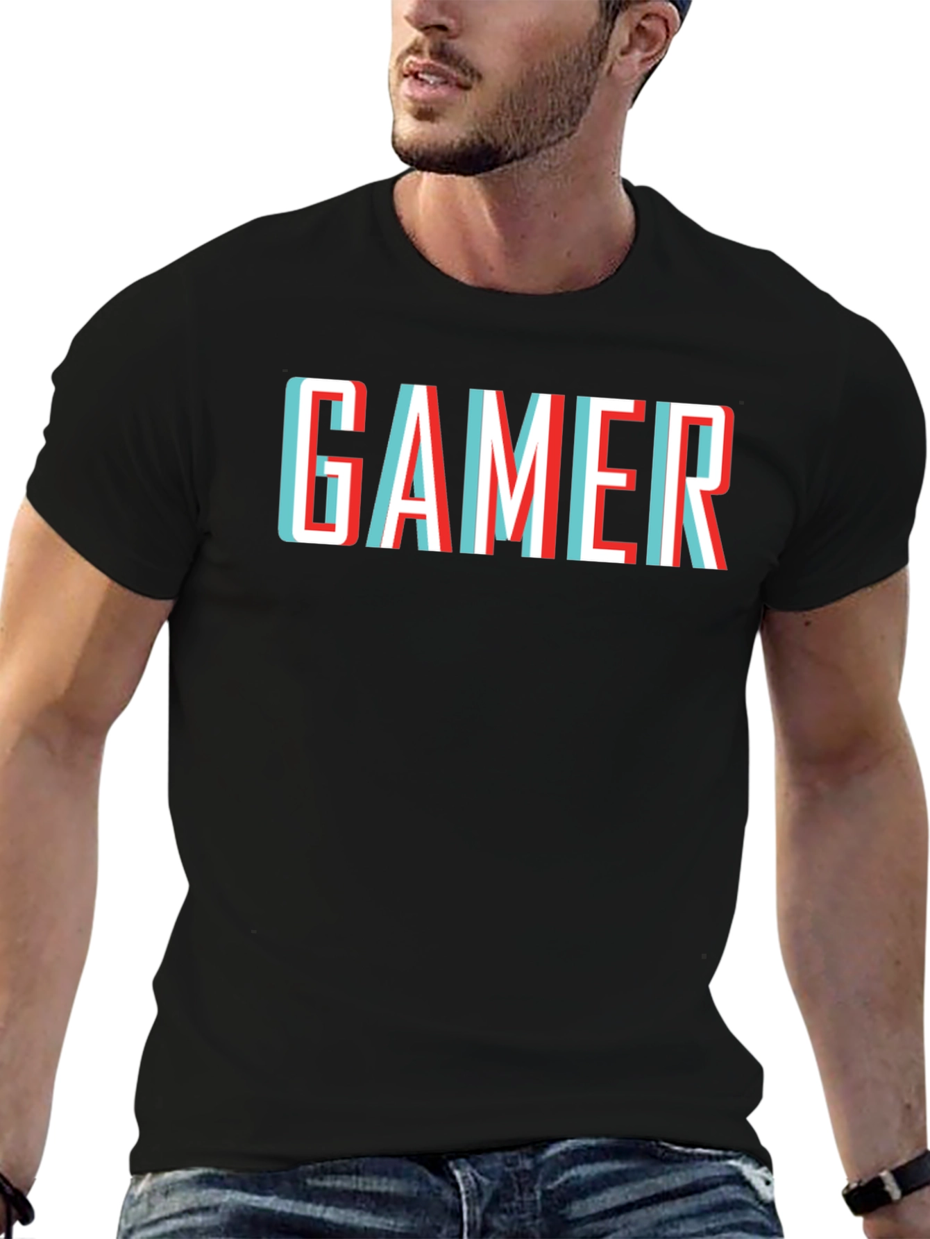Gamer T-Shirt - Retro 3D Style