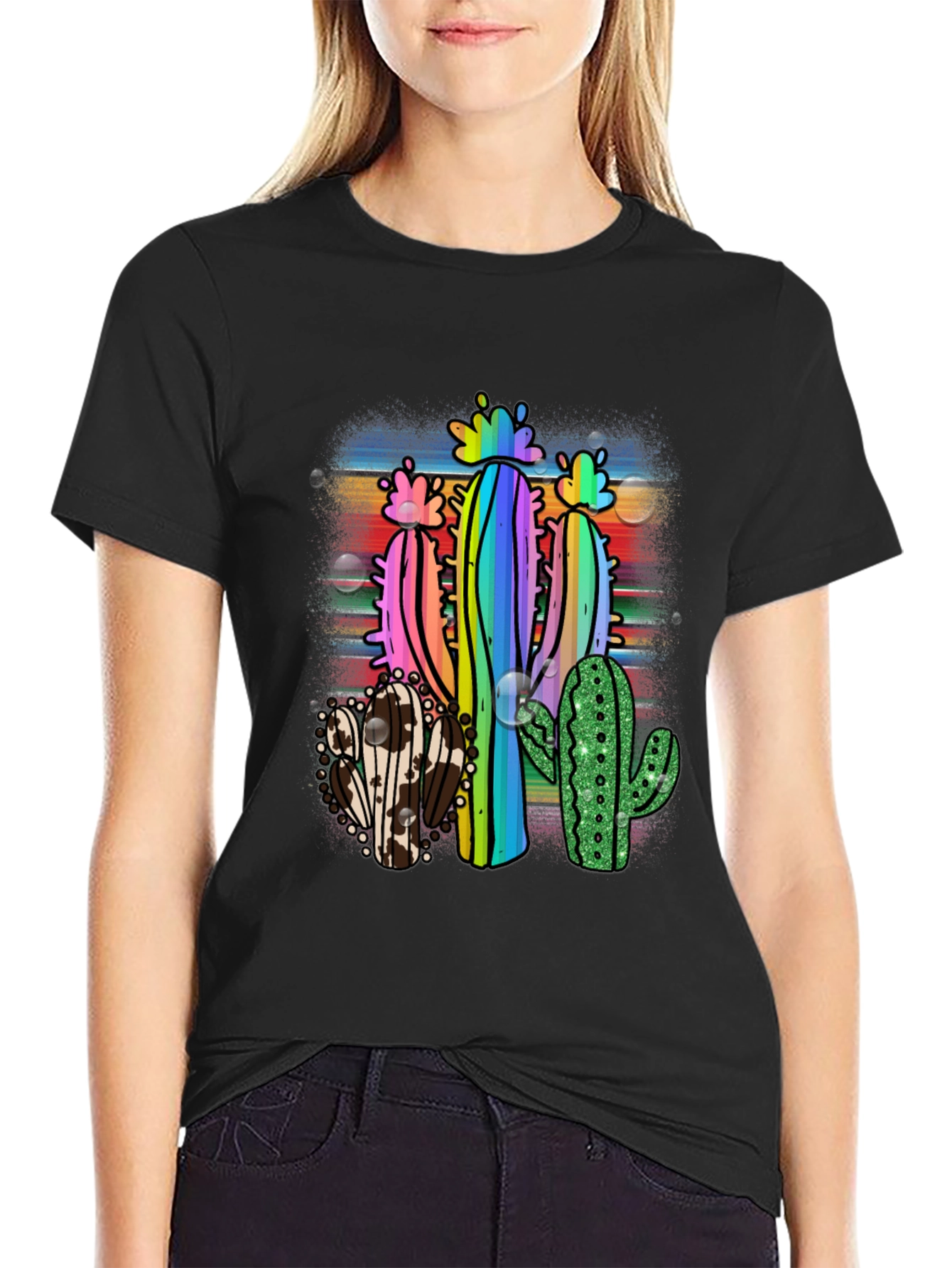 Cactus Print Graphic Tee