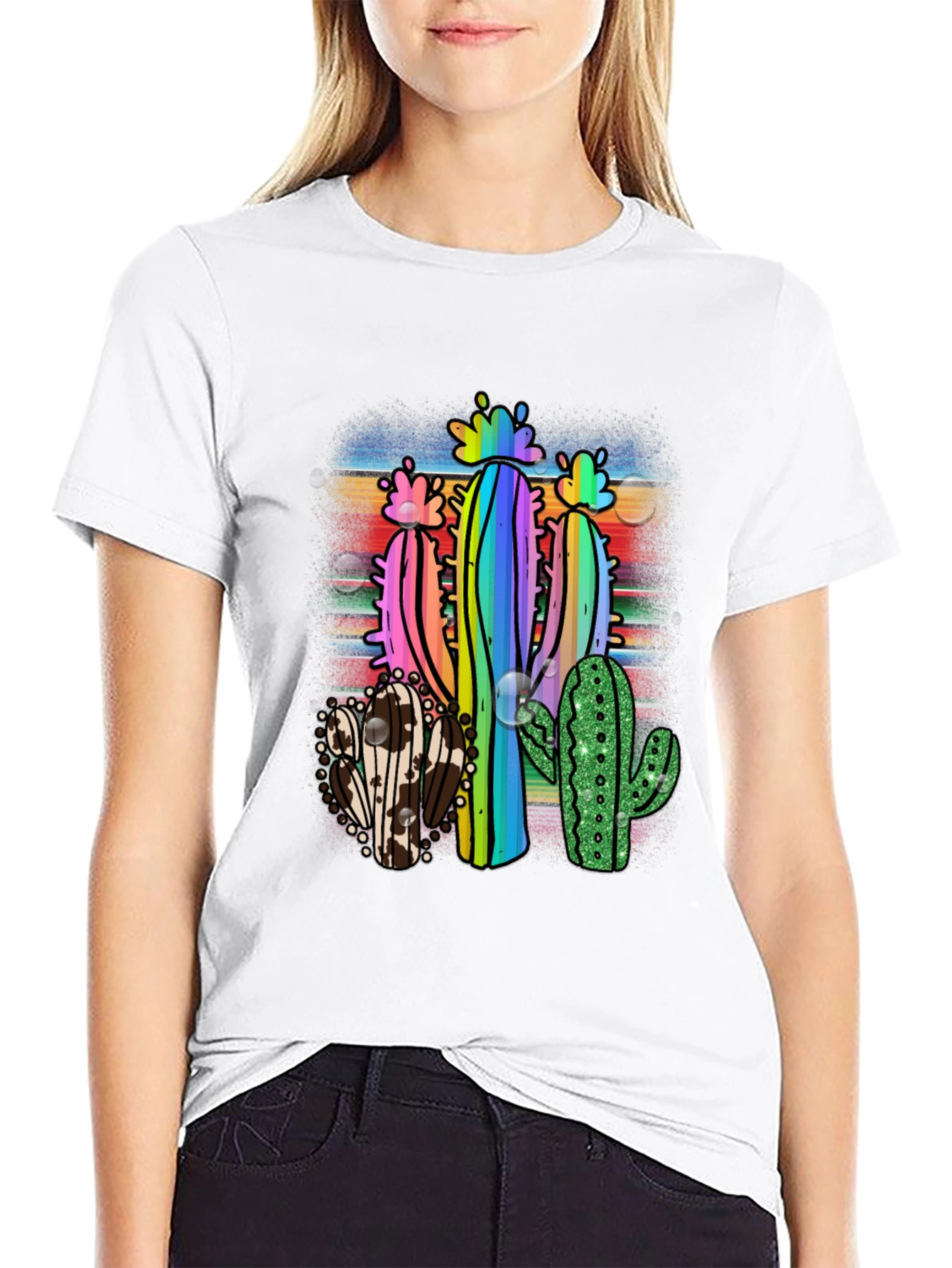 Cactus Print Graphic Tee