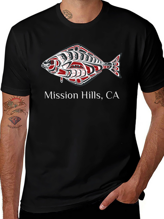 Mission Hills CA Fish Graphic T-Shirt