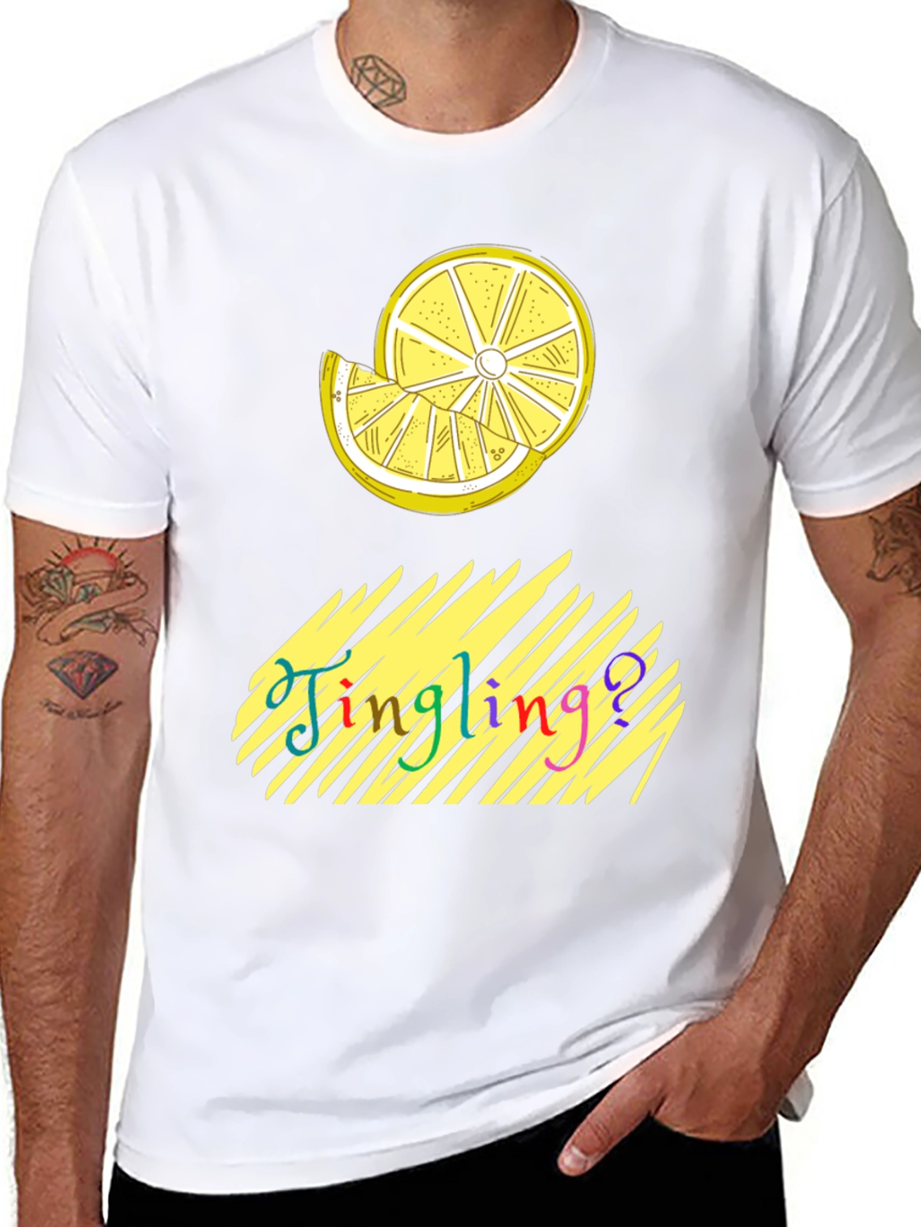 Jingling Lemon Graphic Tee - Soft Cotton