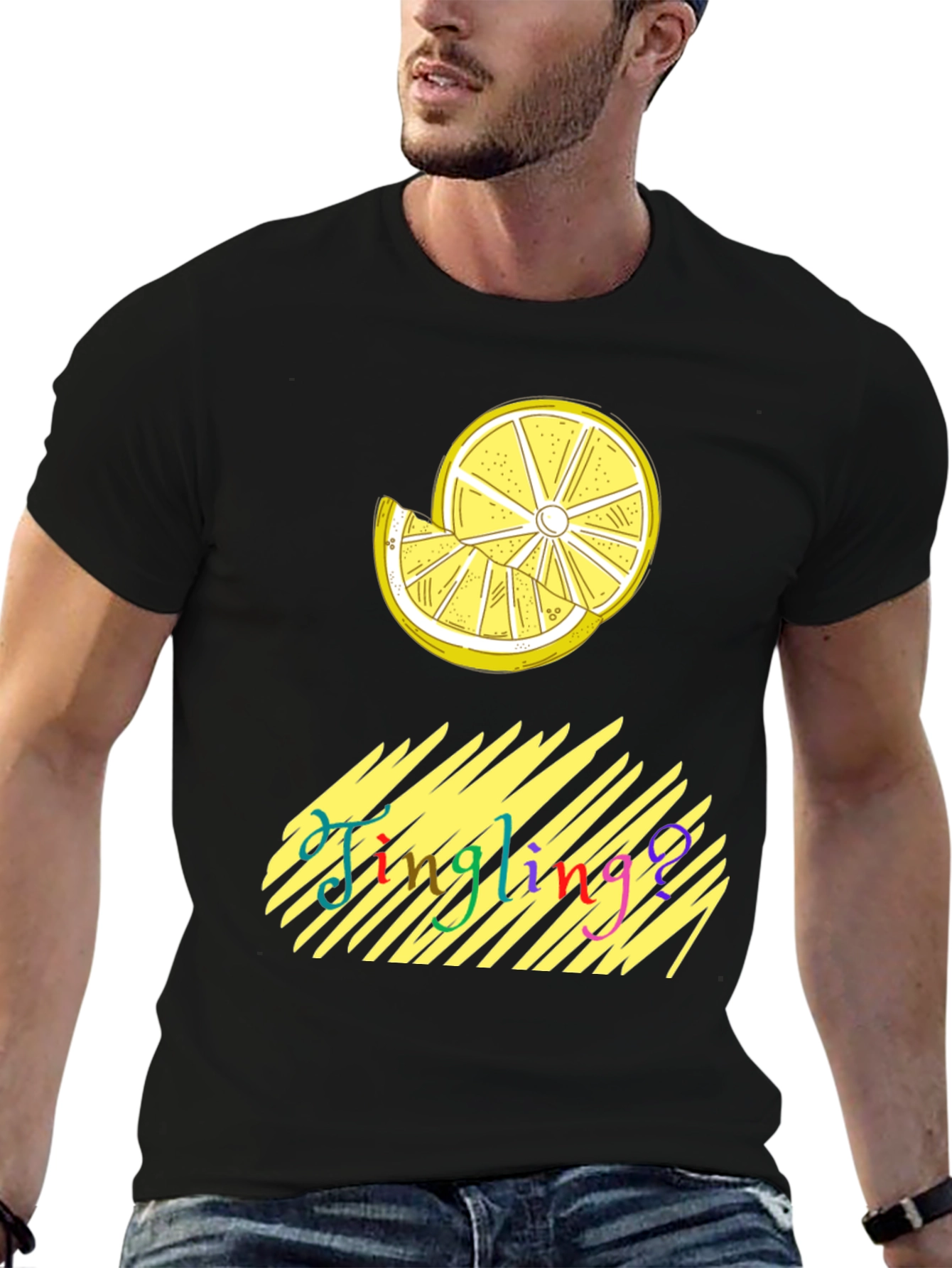 Jingling Lemon Graphic Tee - Soft Cotton