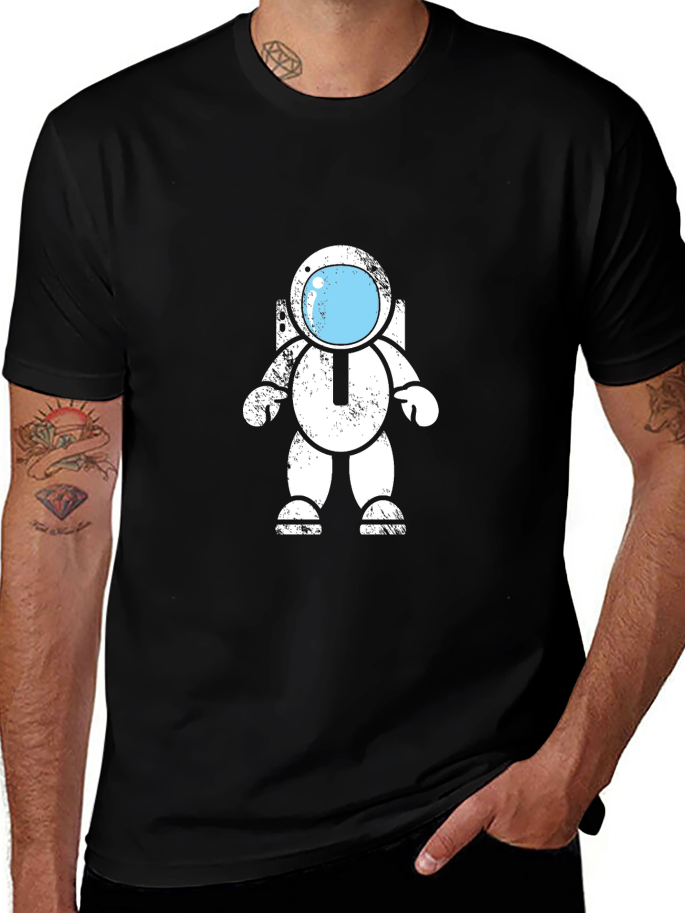 Astronaut Graphic Tee - Black Unisex T-Shirt