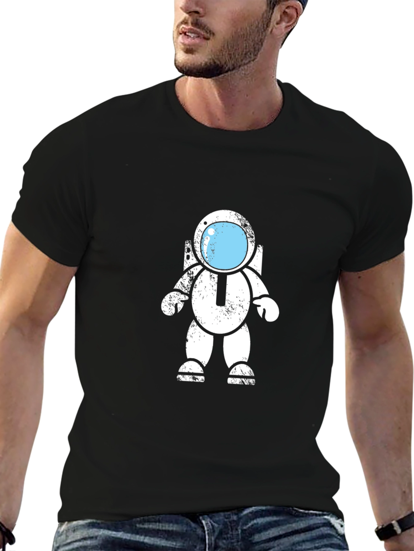 Astronaut Graphic Tee - Black Unisex T-Shirt