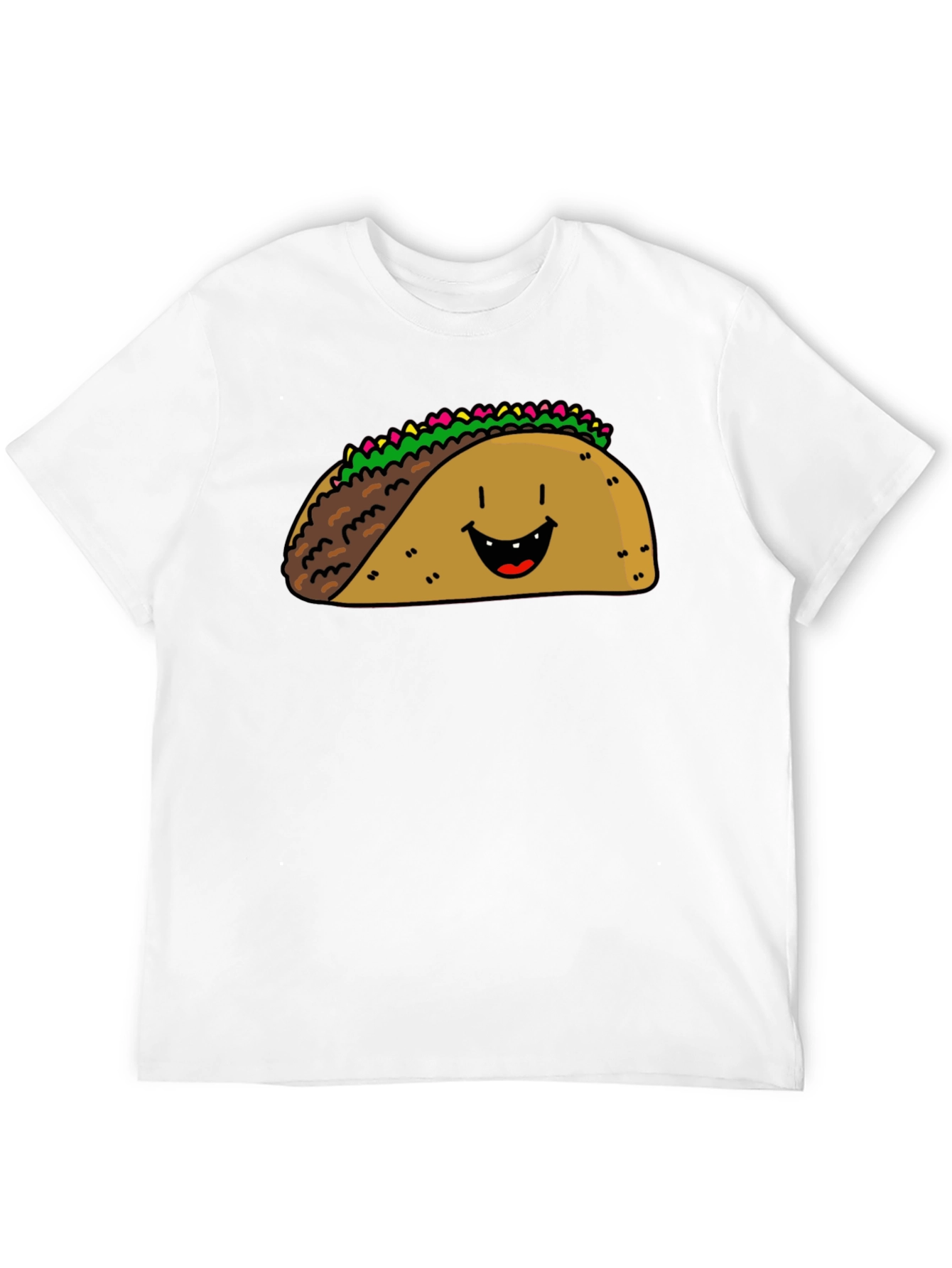 Happy Taco Graphic Tee - Black Cotton Blend