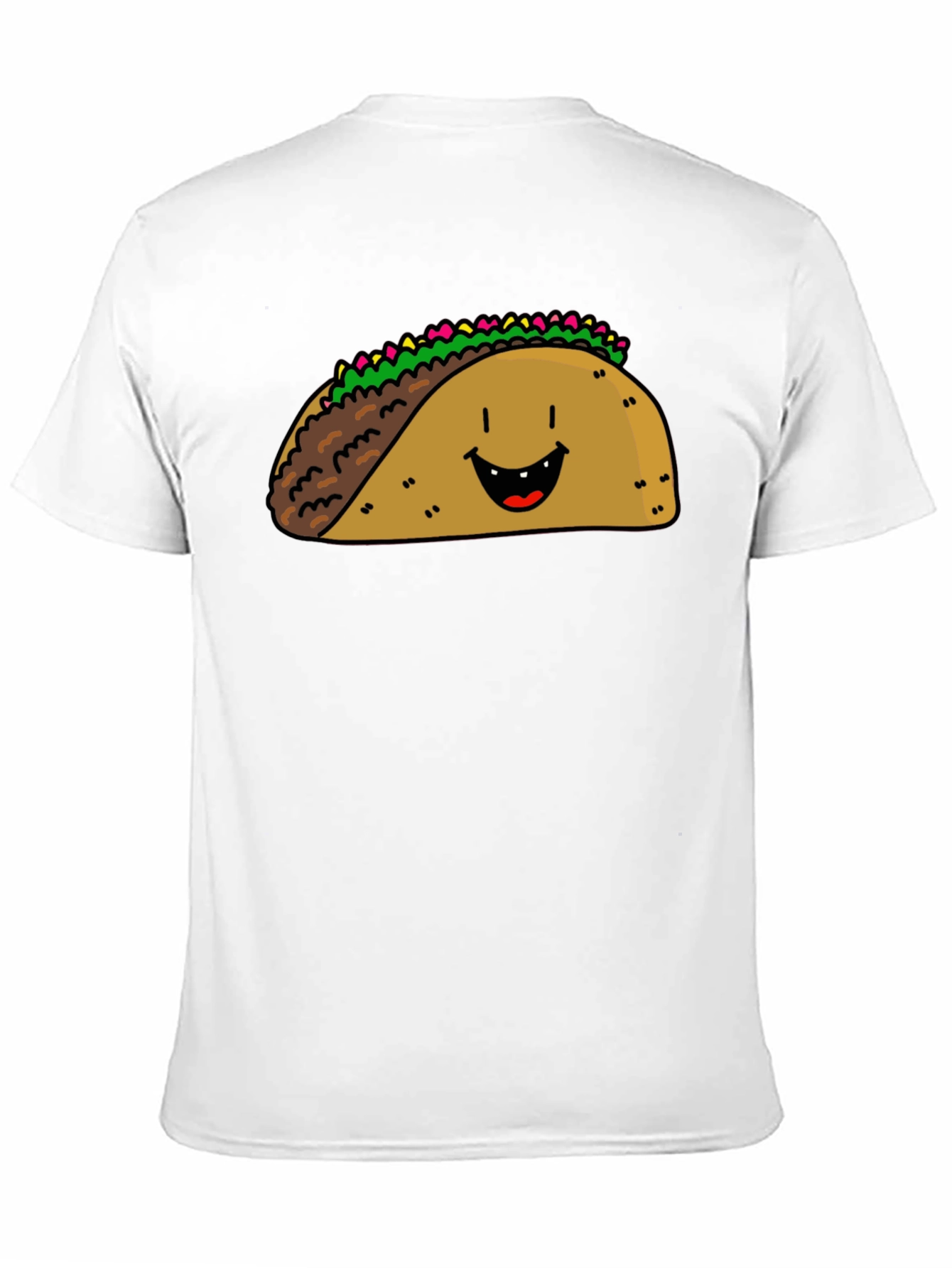 Happy Taco Graphic Tee - Black Cotton Blend