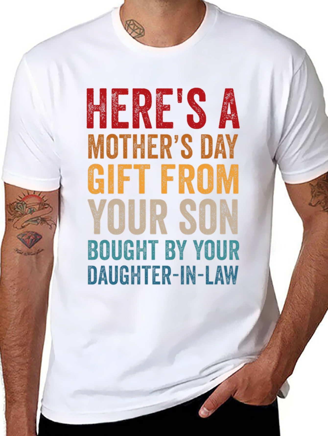 Funny Mothers Day Gift T-Shirt From Son & Daughter-in-Law