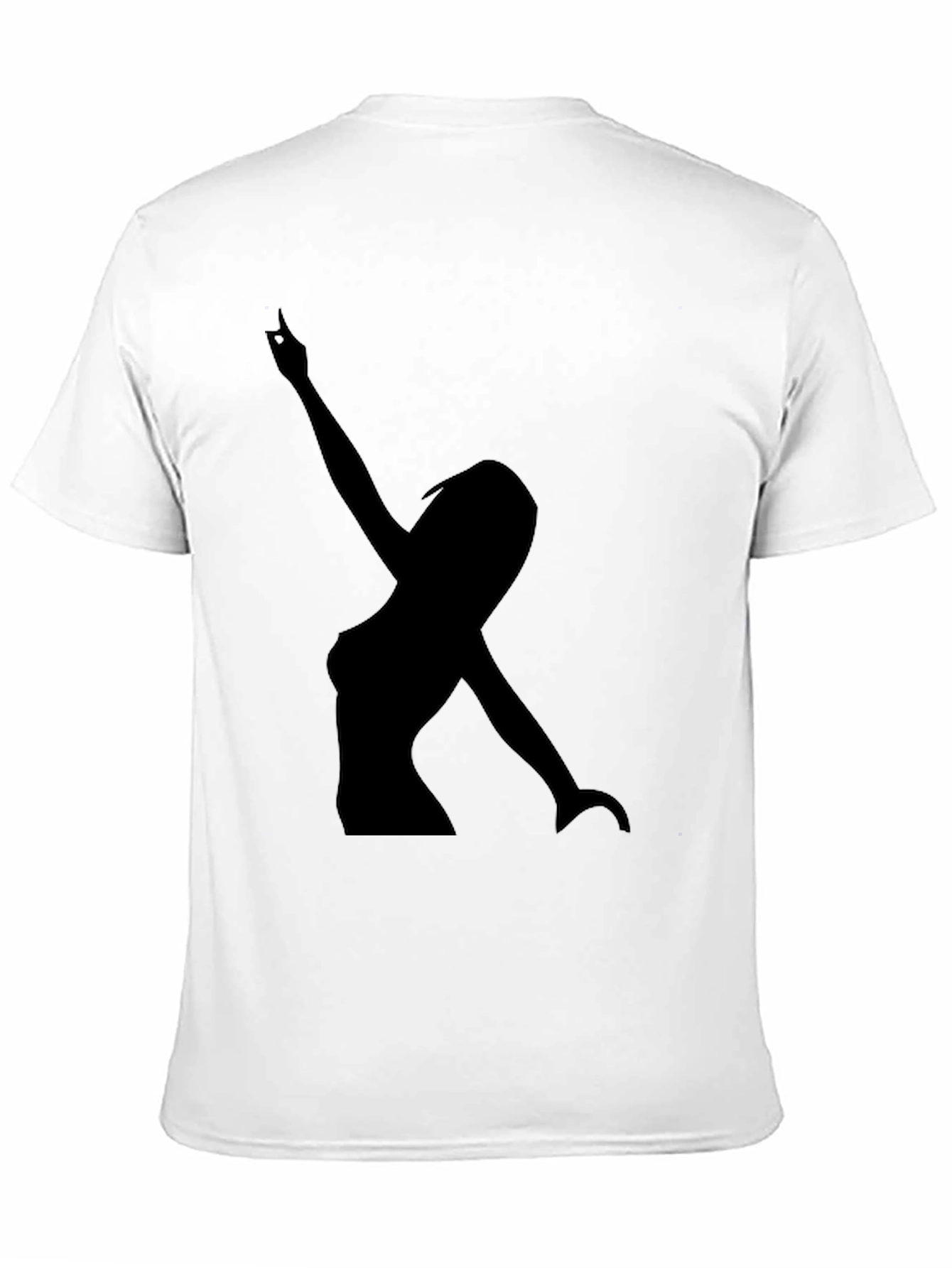 Silhouette Graphic T-Shirt - Black Crew Neck Tee