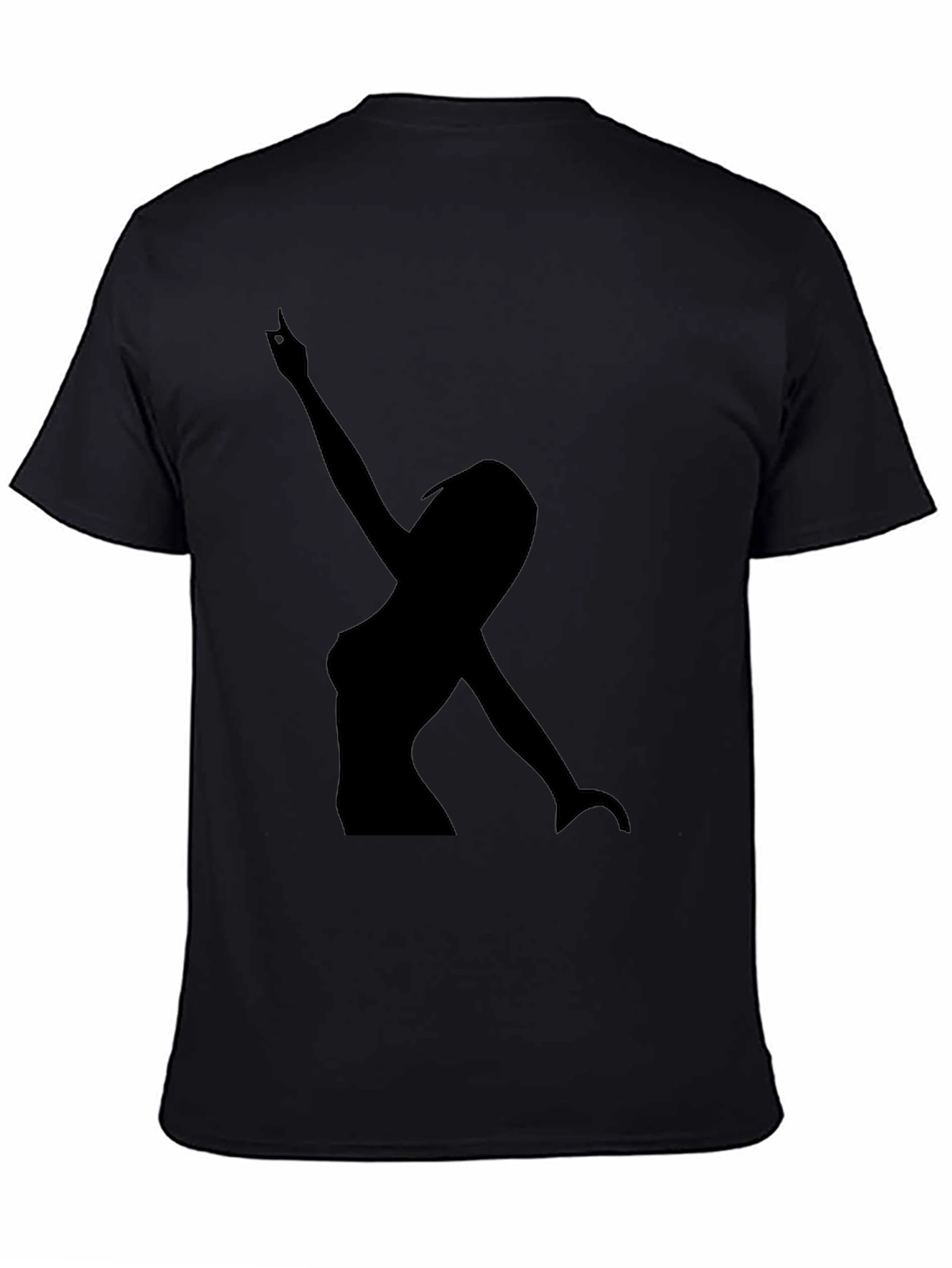 Silhouette Graphic T-Shirt - Black Crew Neck Tee