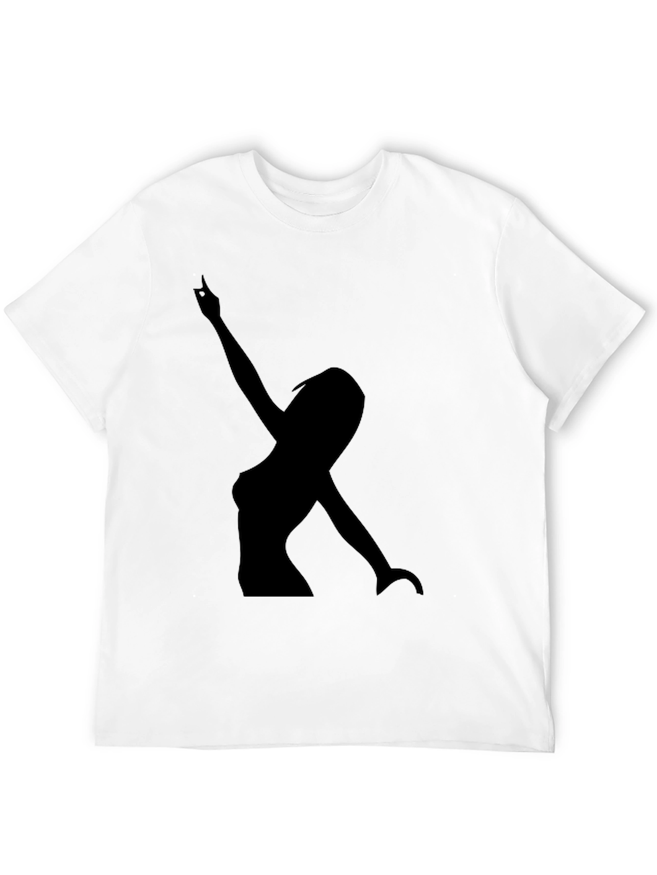 Silhouette Graphic T-Shirt - Black Crew Neck Tee