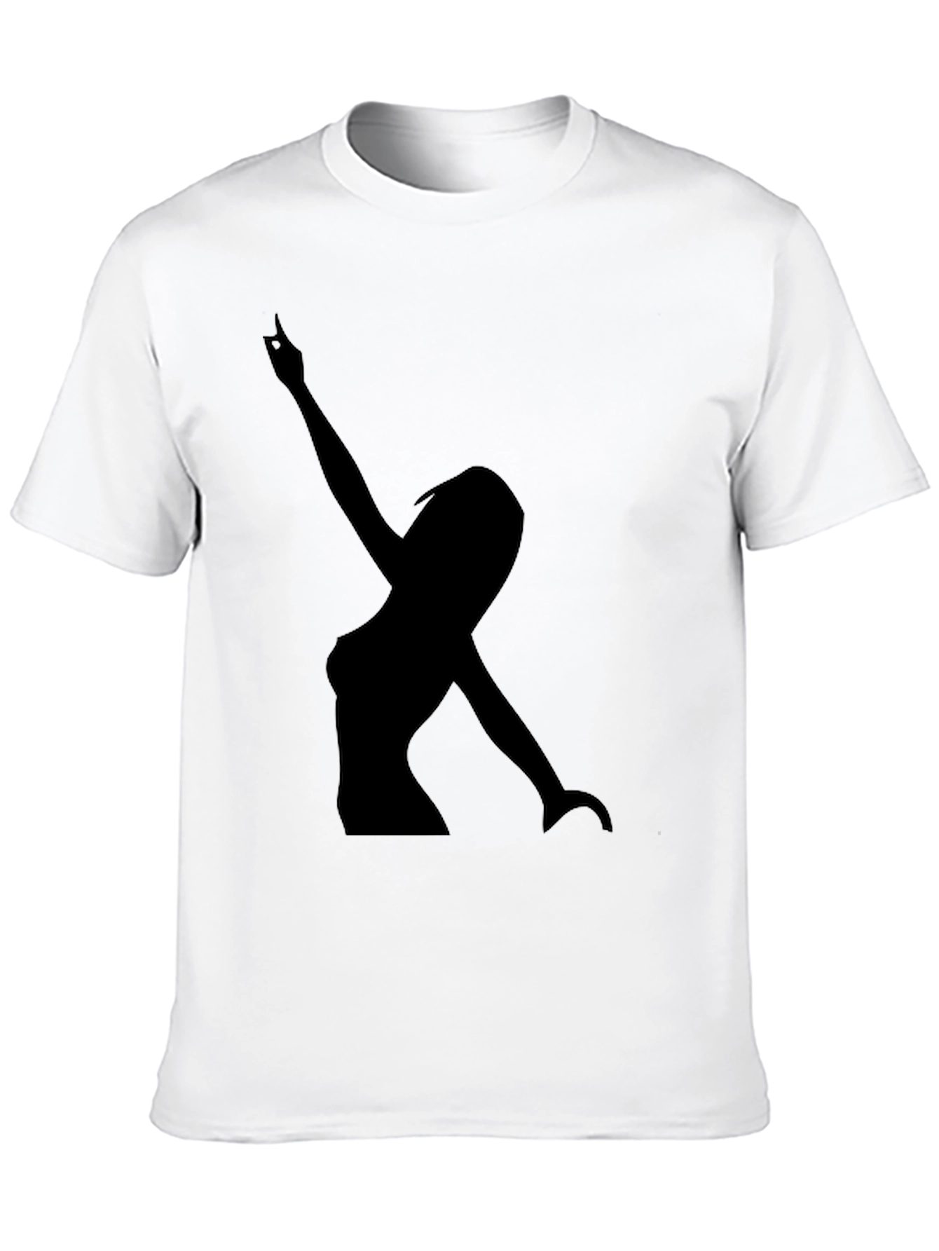 Silhouette Graphic T-Shirt - Black Crew Neck Tee