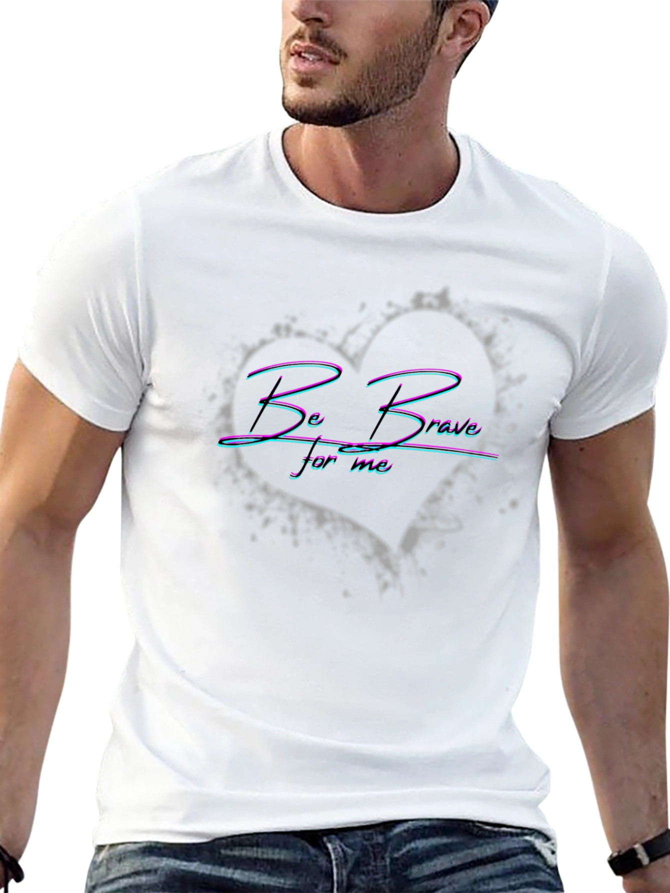 Be Brave Heart Graphic T-Shirt - Unisex