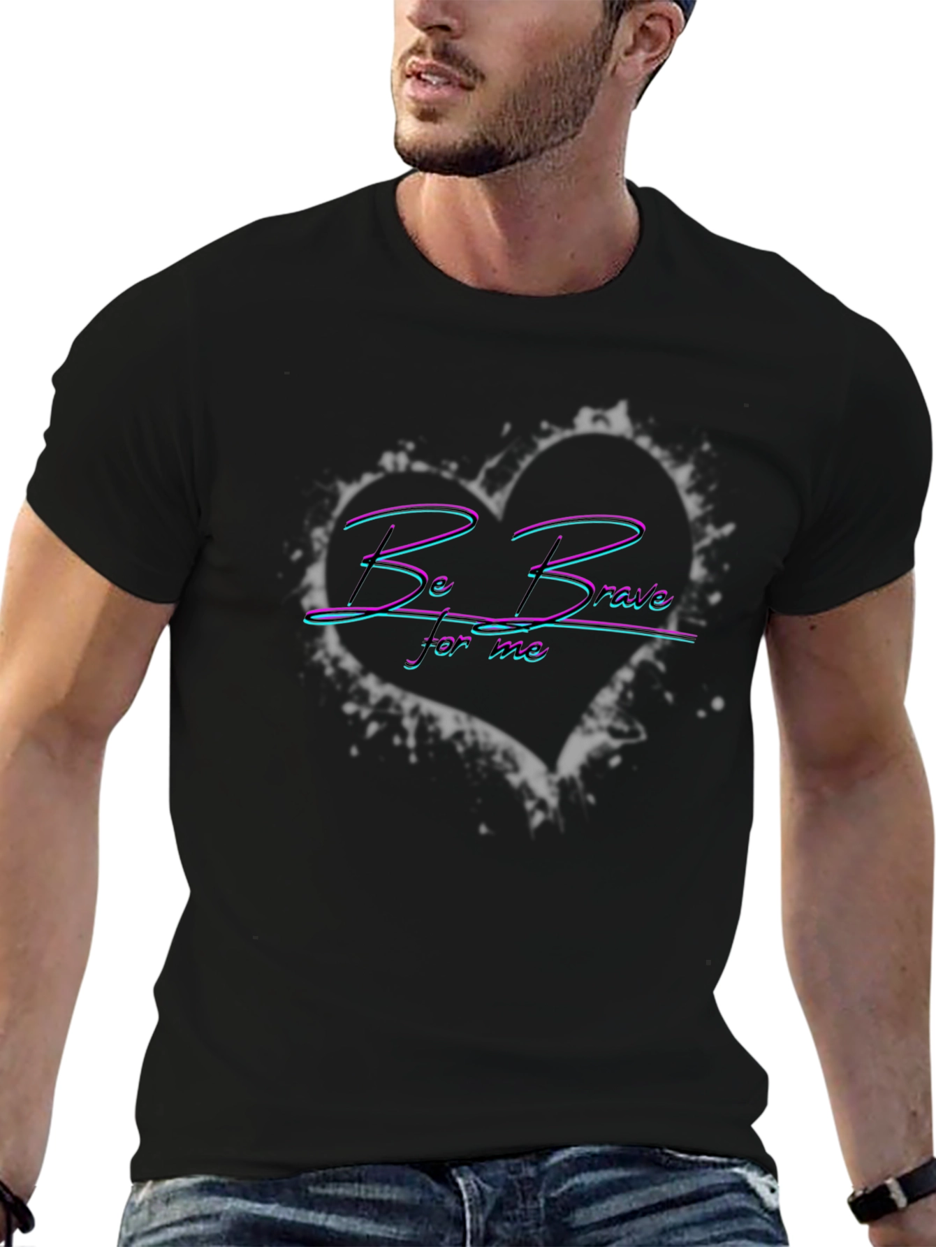 Be Brave Heart Graphic T-Shirt - Unisex