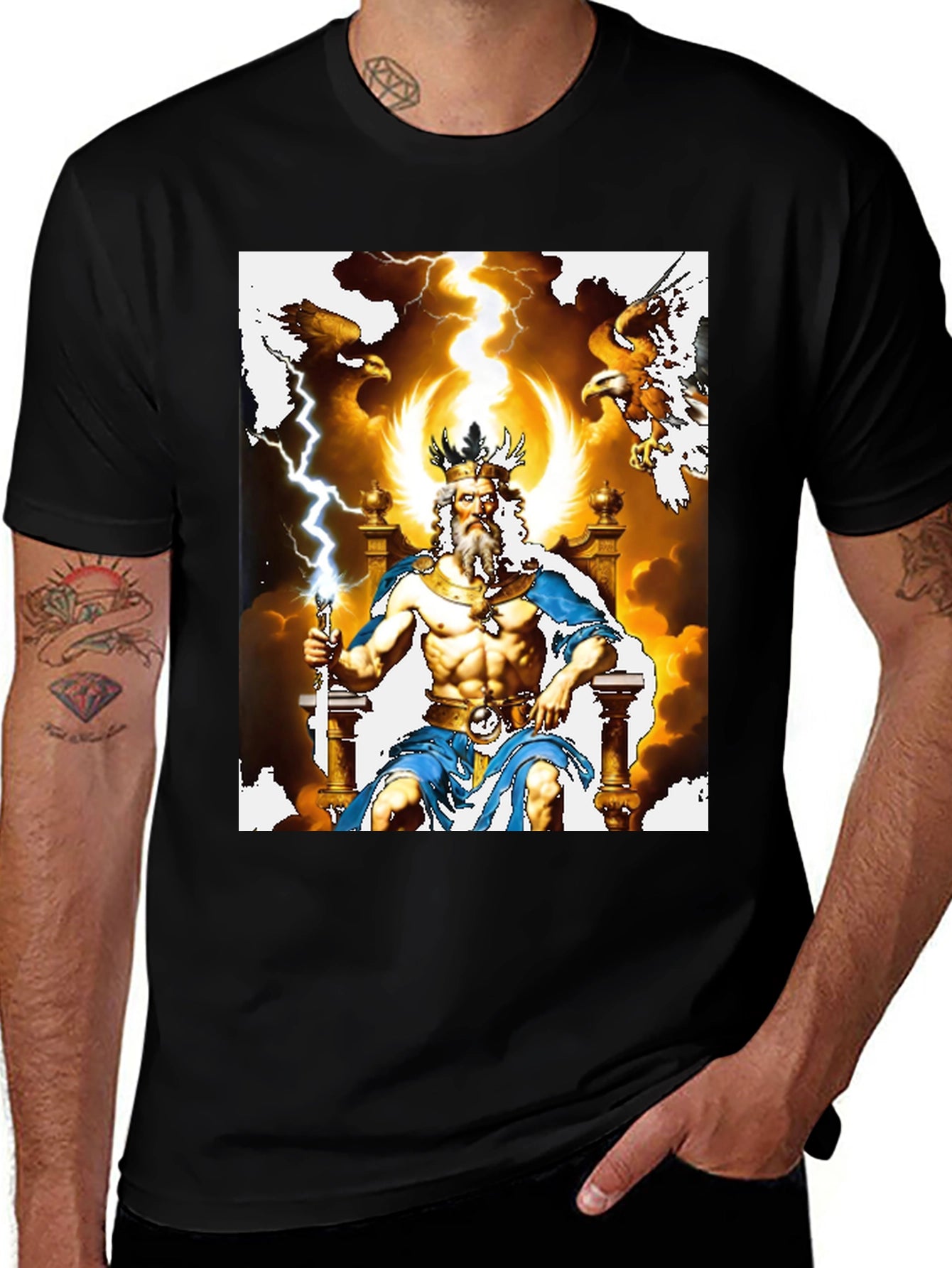 Zeus Graphic Tee - God of Thunder T-Shirt