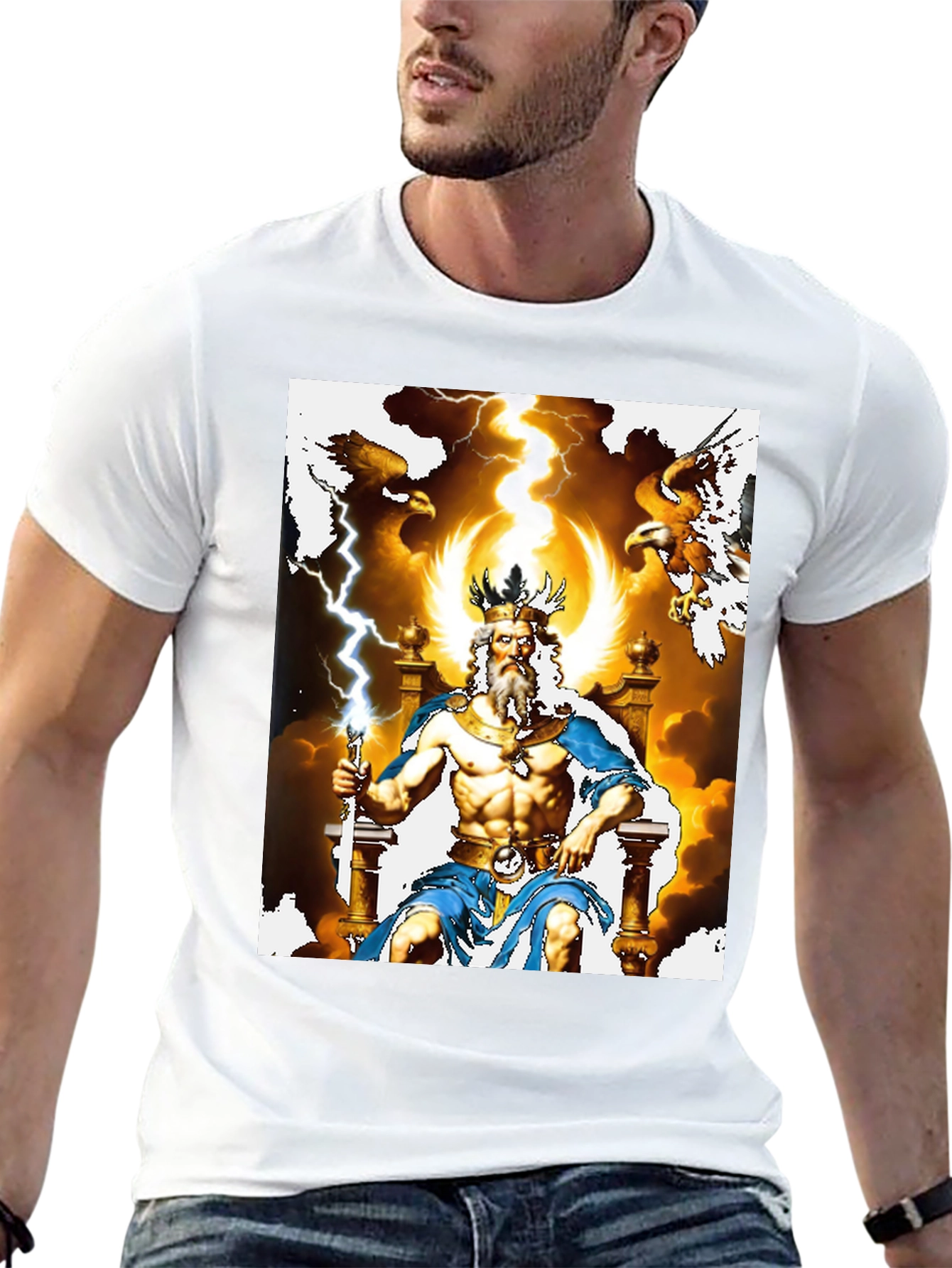 Zeus Graphic Tee - God of Thunder T-Shirt