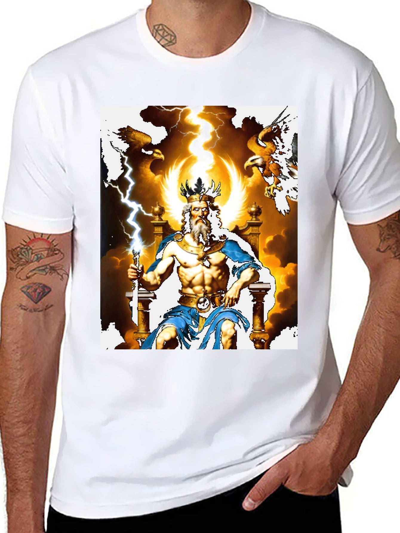 Zeus Graphic Tee - God of Thunder T-Shirt