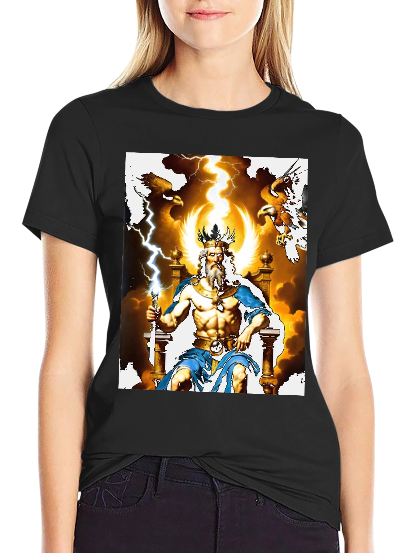 Zeus Graphic Tee - God of Thunder T-Shirt