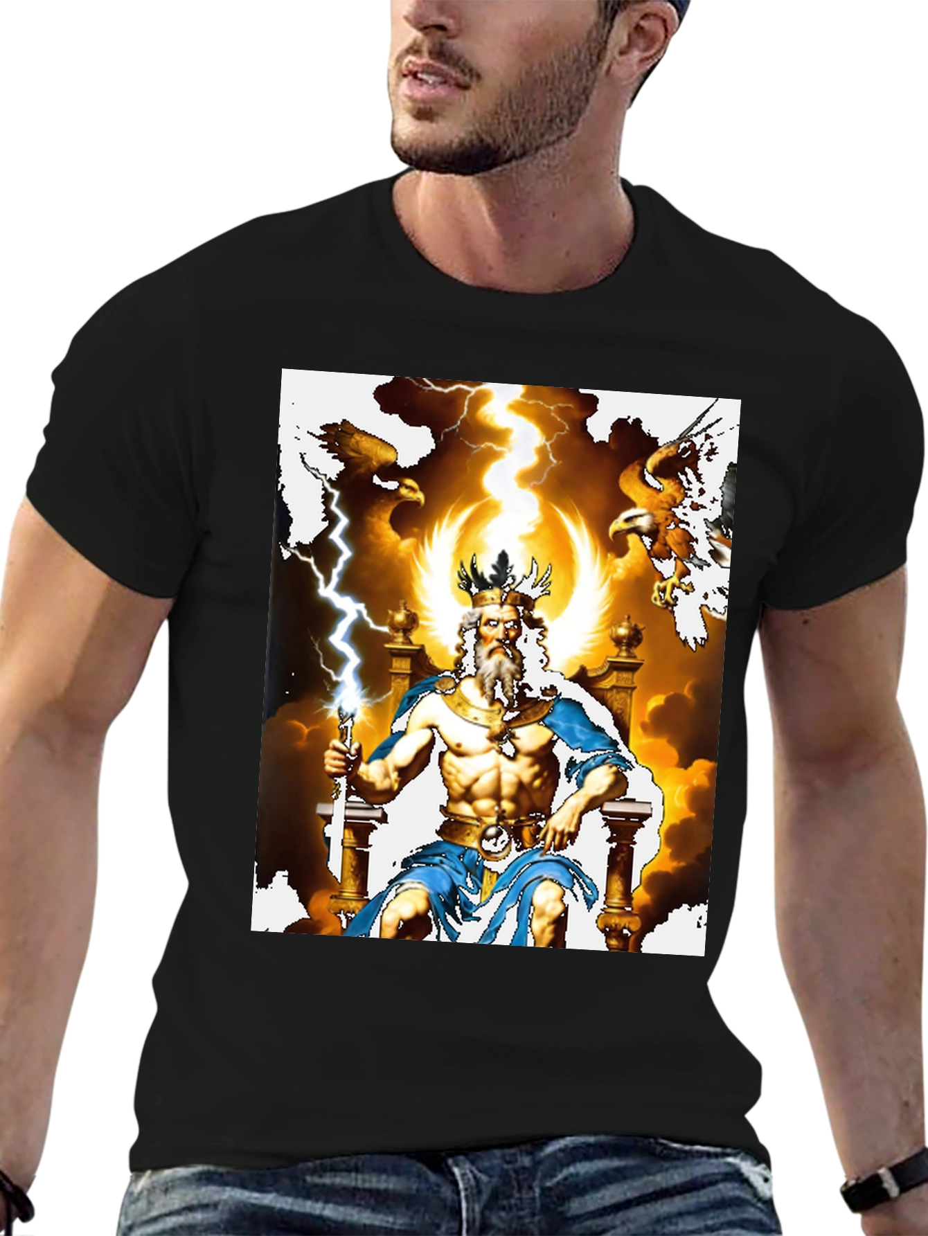 Zeus Graphic Tee - God of Thunder T-Shirt