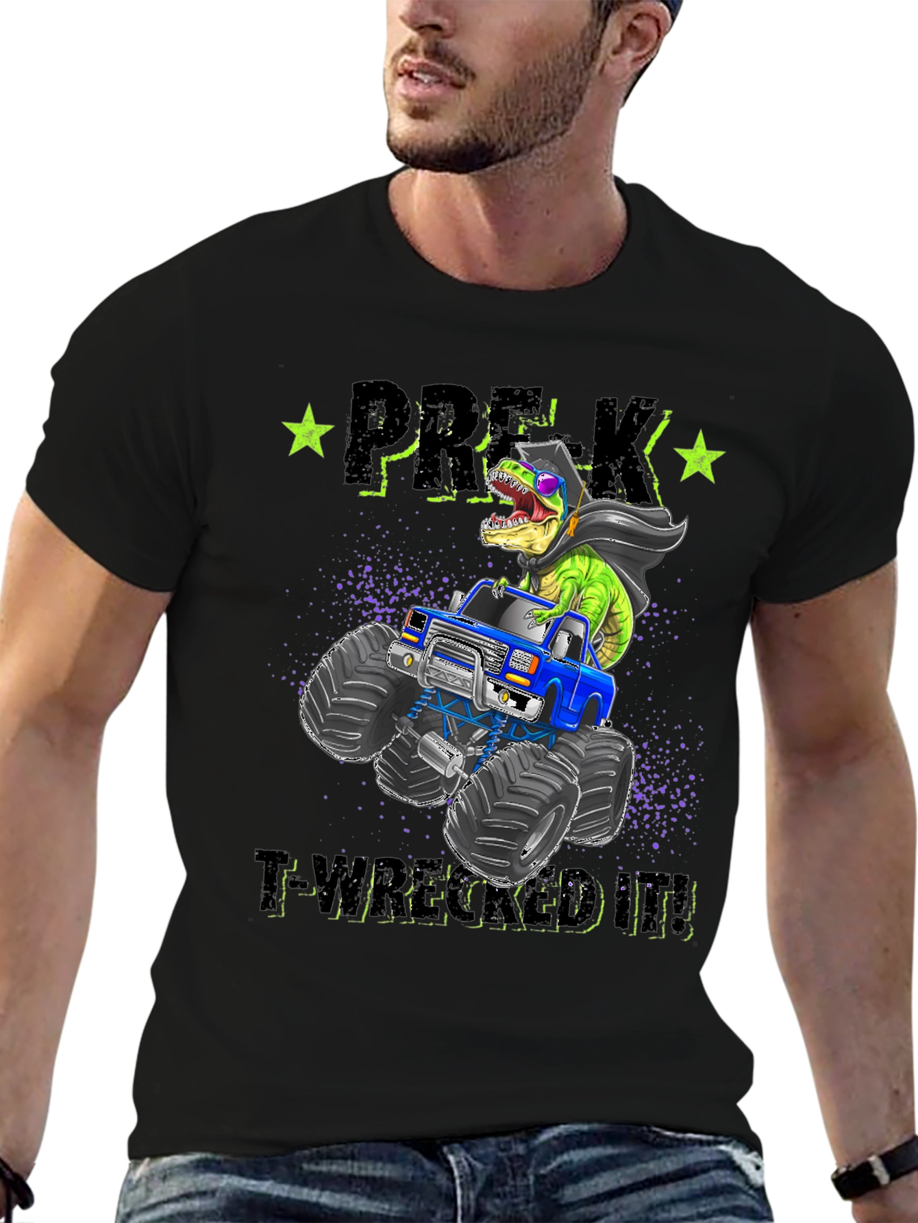 Pre-K T-Rex Monster Truck Graduation T-Shirt