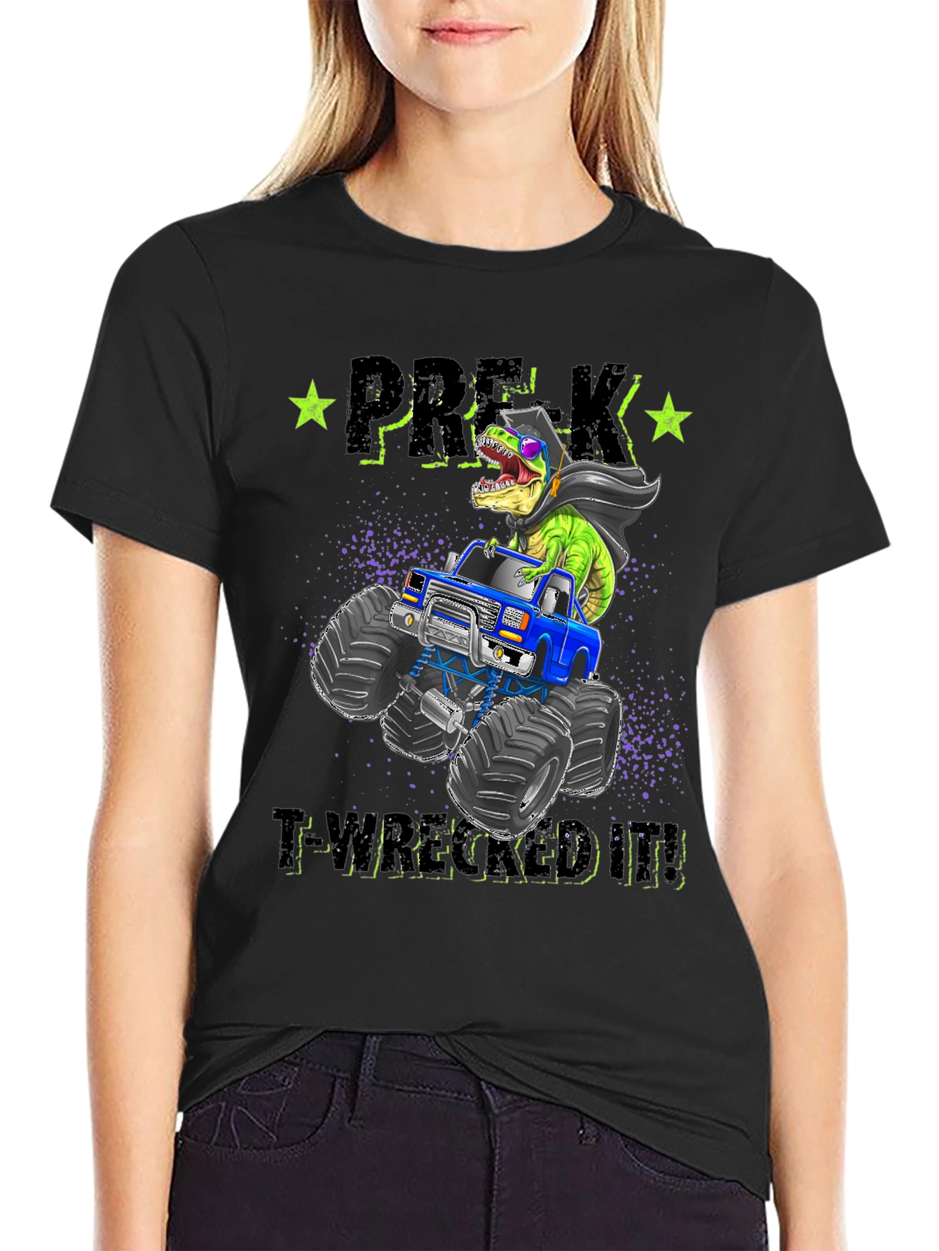 Pre-K T-Rex Monster Truck Graduation T-Shirt