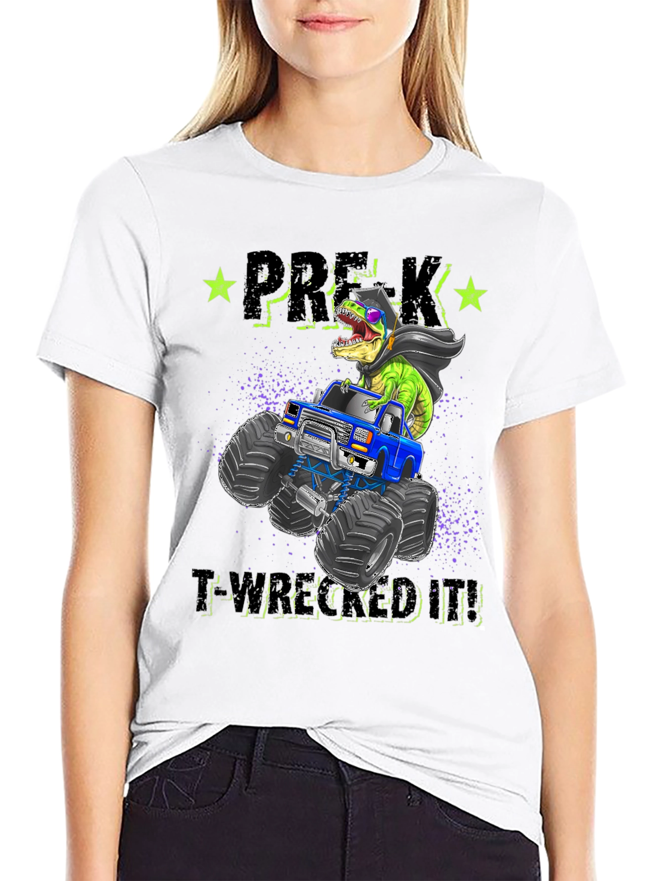 Pre-K T-Rex Monster Truck Graduation T-Shirt