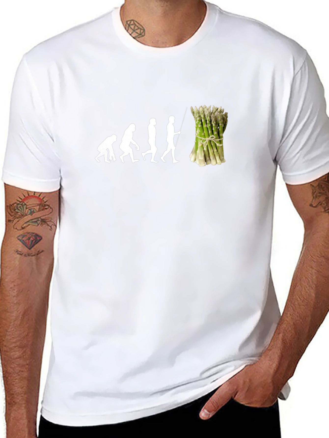 Evolution of Man Asparagus Funny T-Shirt