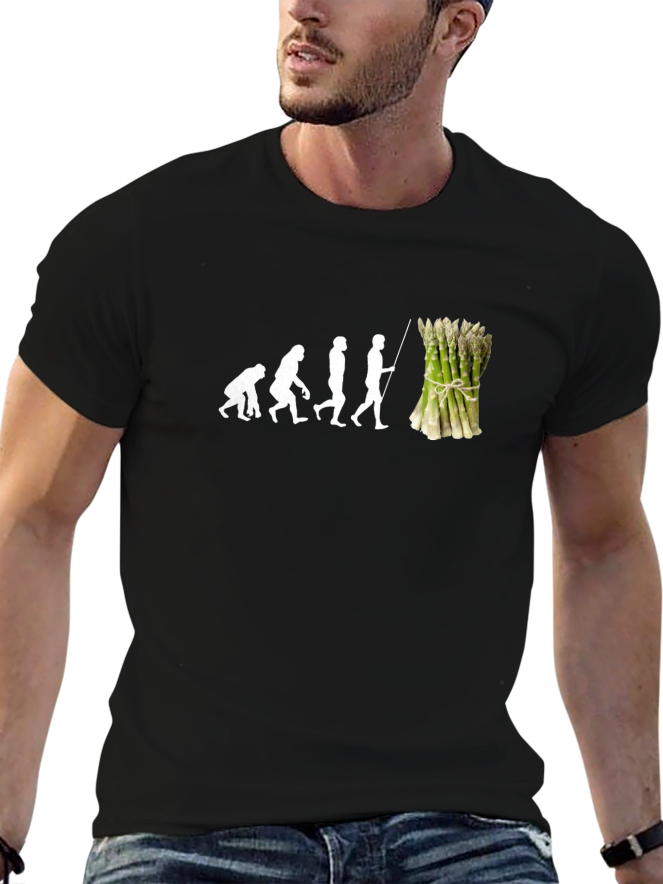 Evolution of Man Asparagus Funny T-Shirt