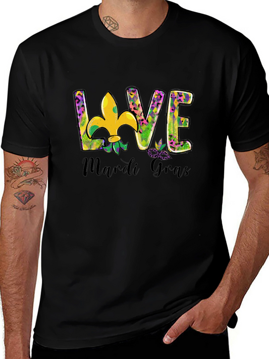 Mardi Gras Love T-Shirt Fleur-de-lis Graphic Tee