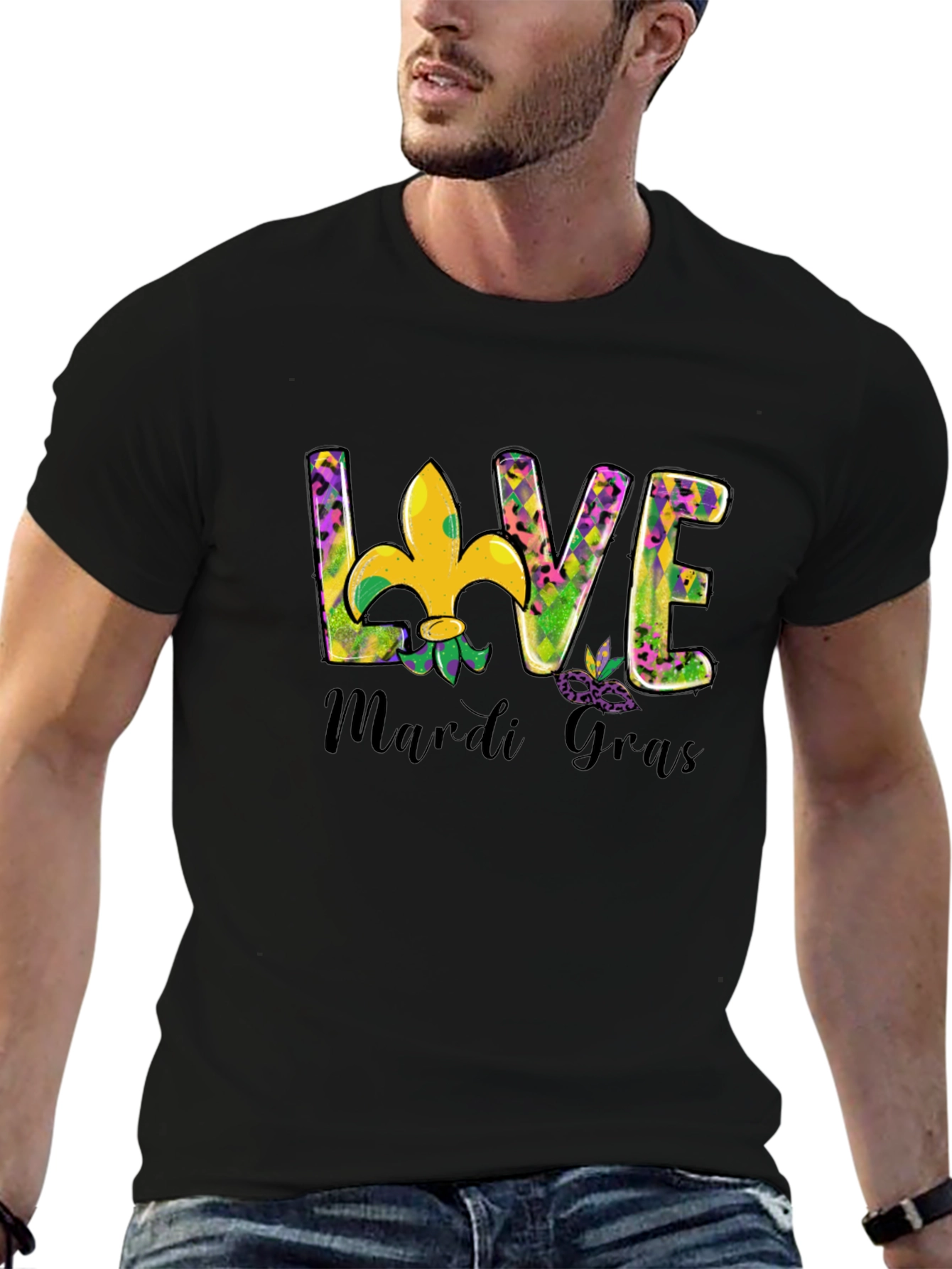 Mardi Gras Love T-Shirt Fleur-de-lis Graphic Tee