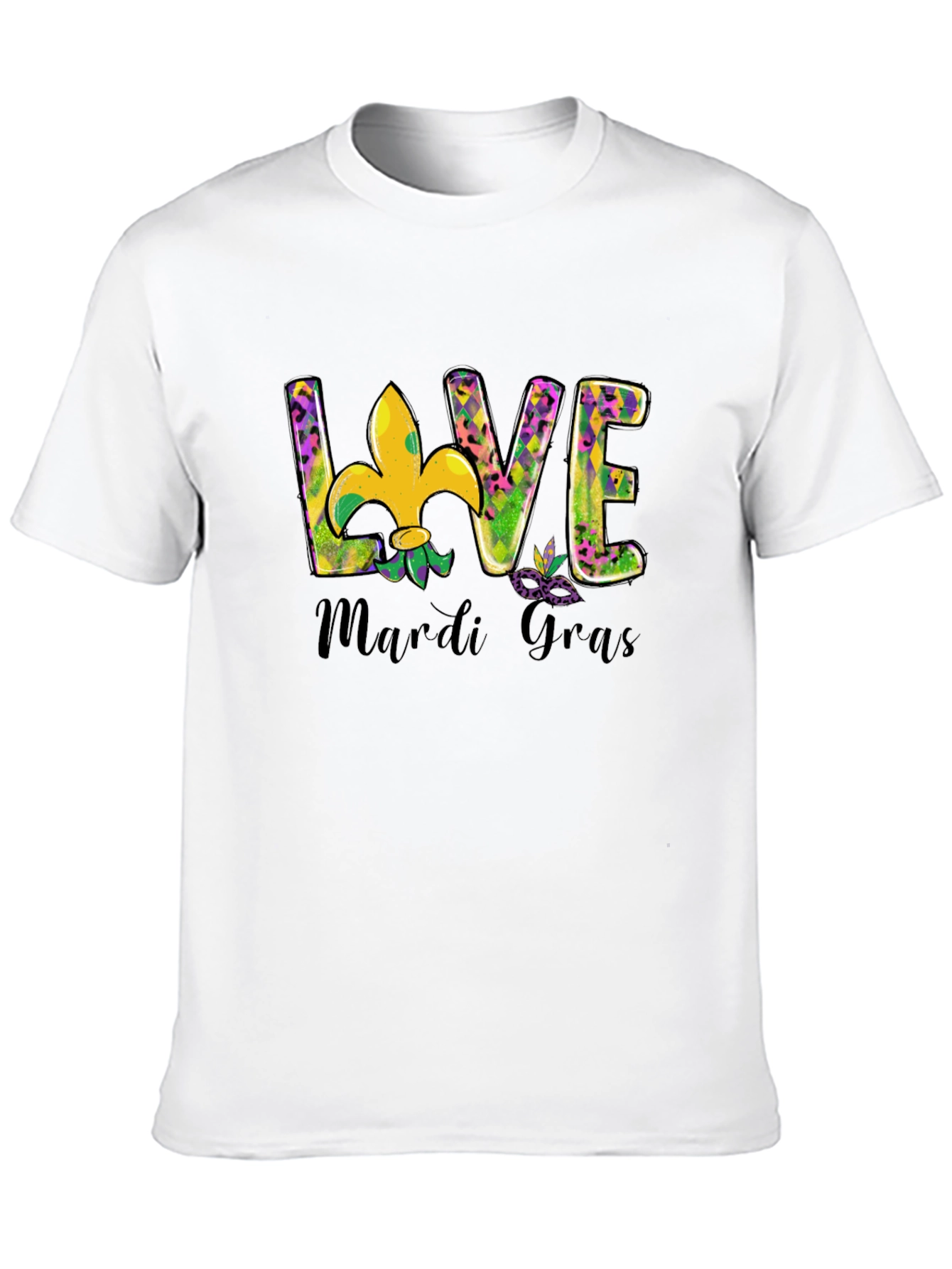 Mardi Gras Love T-Shirt Fleur-de-lis Graphic Tee