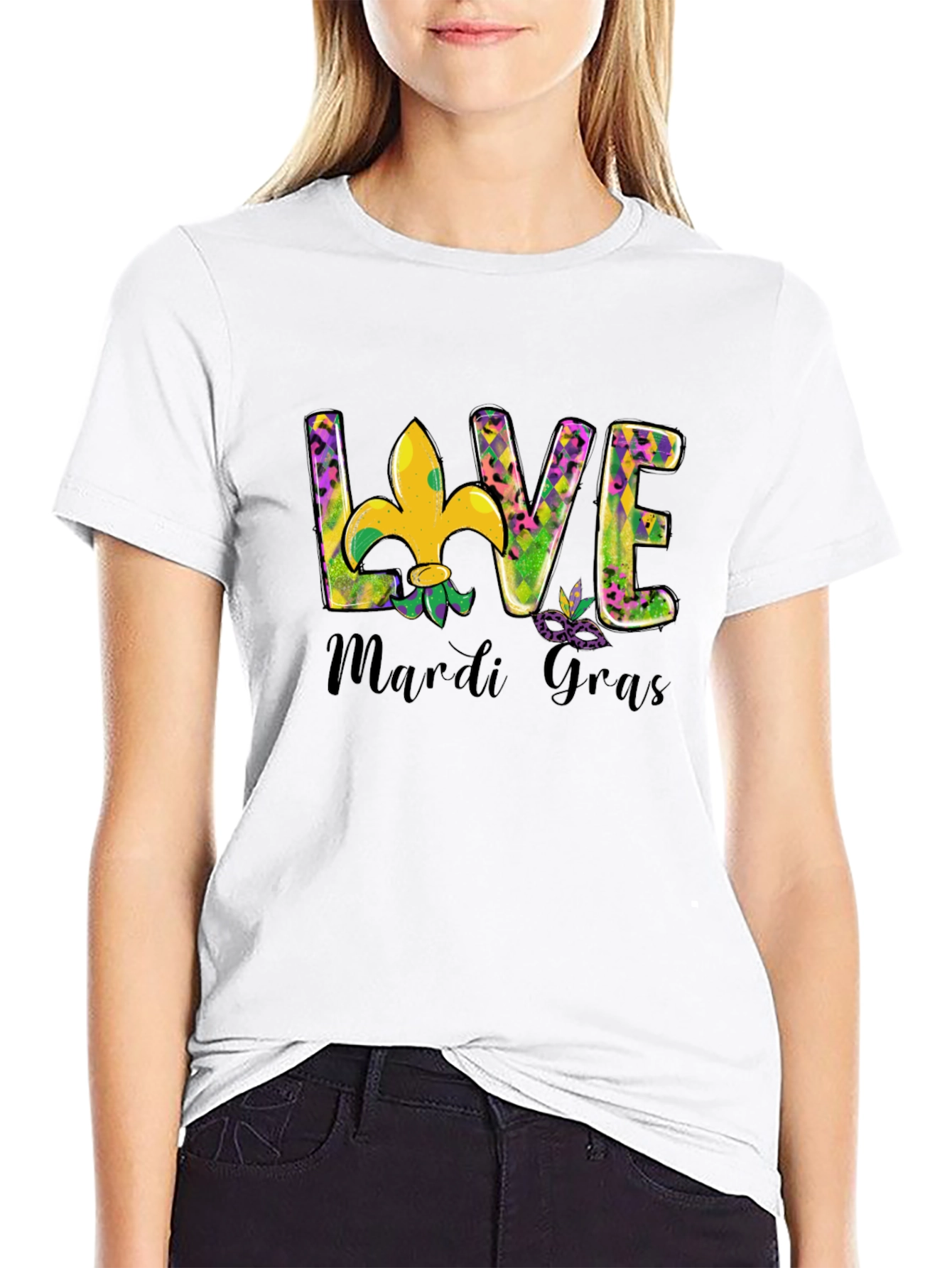 Mardi Gras Love T-Shirt Fleur-de-lis Graphic Tee