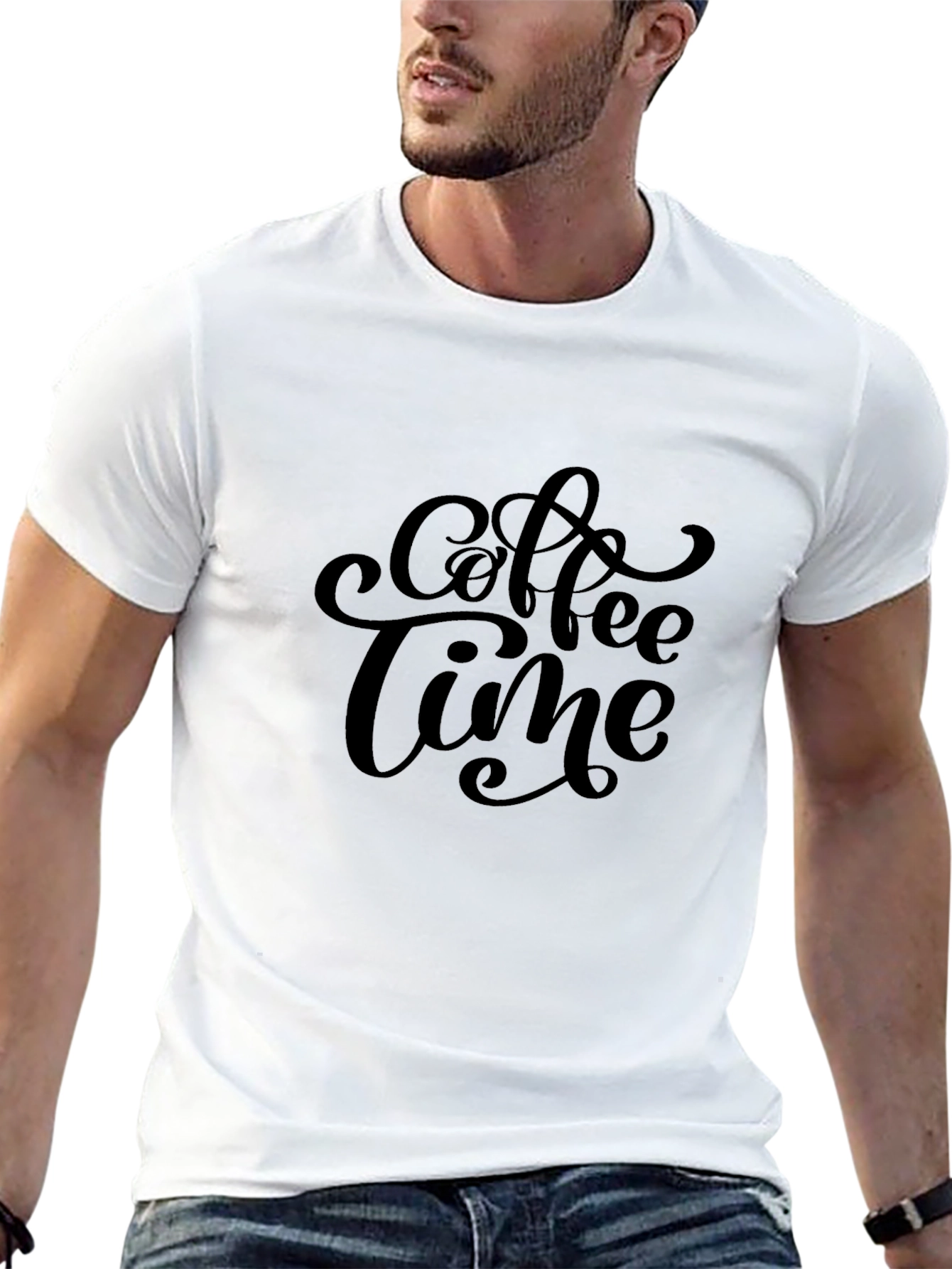 Coffee Time T-Shirt - Black Graphic Tee