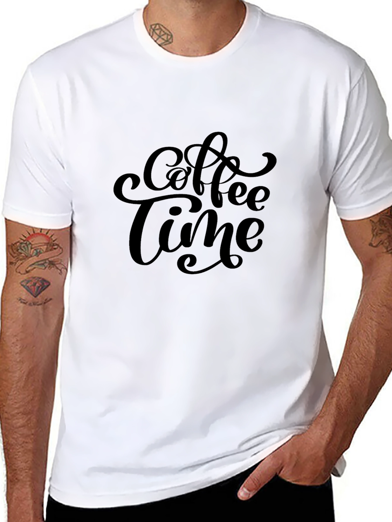 Coffee Time T-Shirt - Black Graphic Tee
