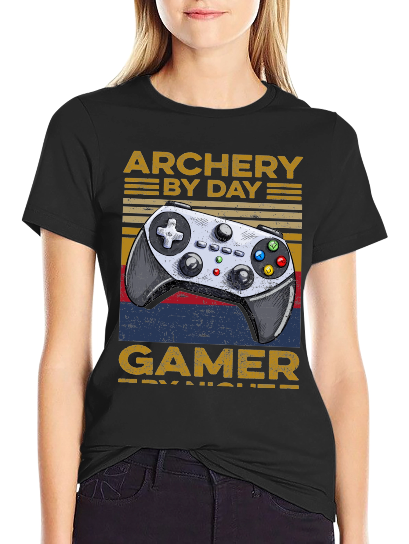 Archery By Day Gamer By Night T-Shirt