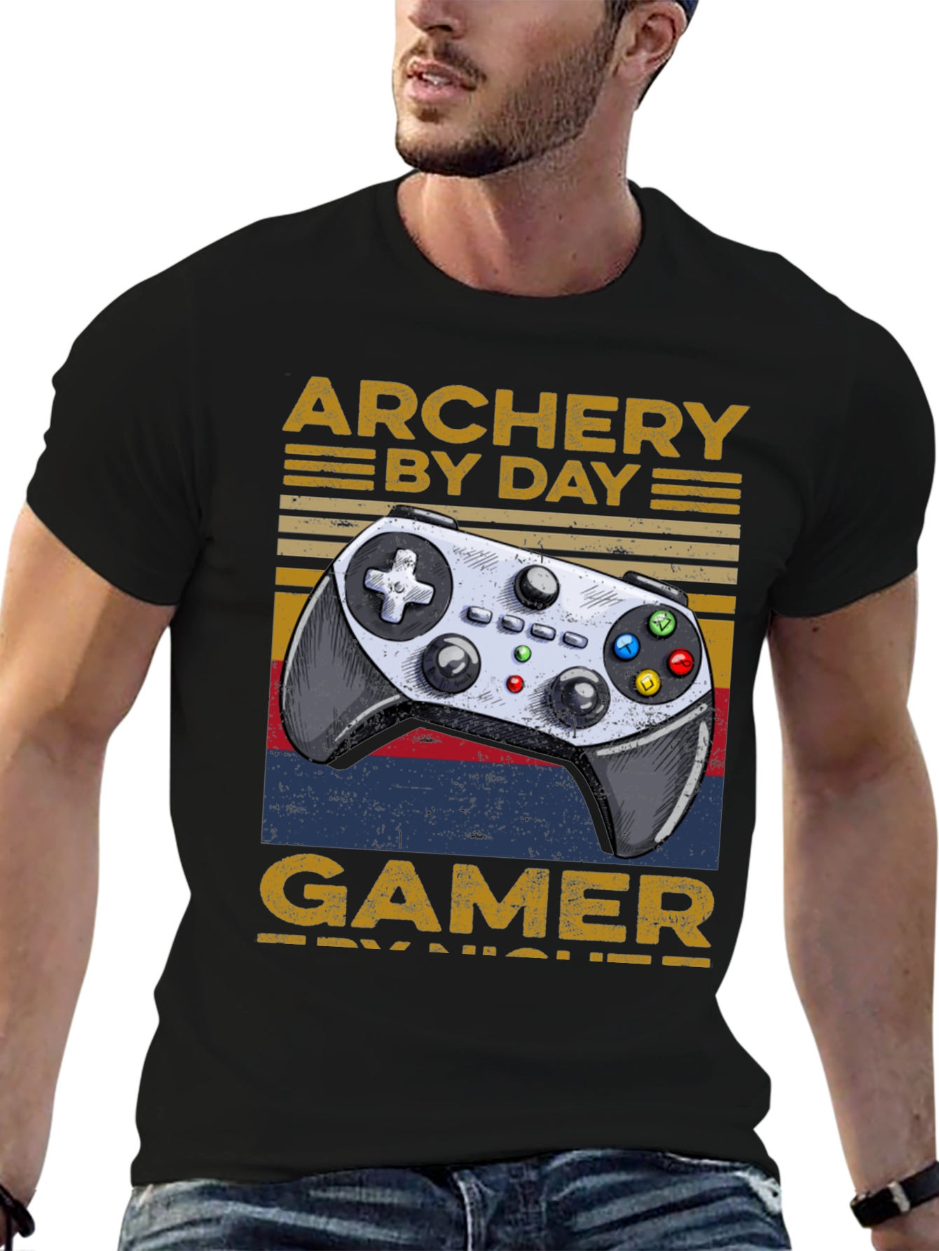 Archery By Day Gamer By Night T-Shirt