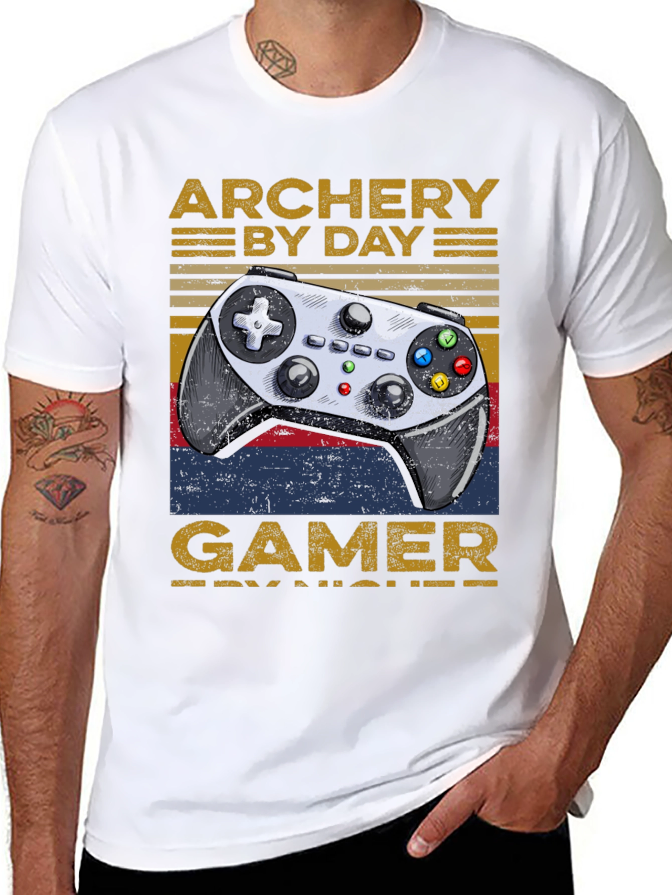 Archery By Day Gamer By Night T-Shirt