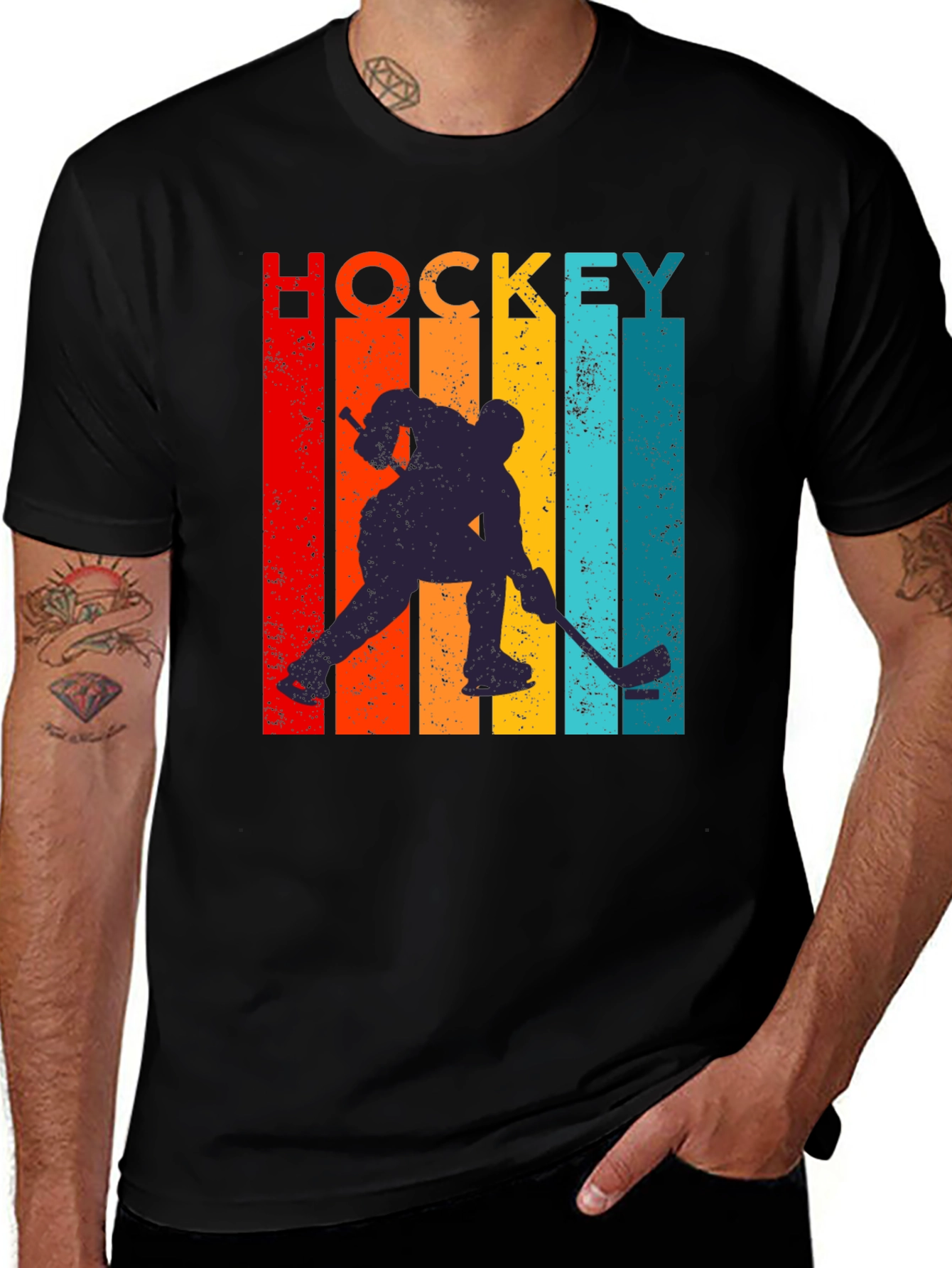 Retro Hockey Player Graphic Tee
