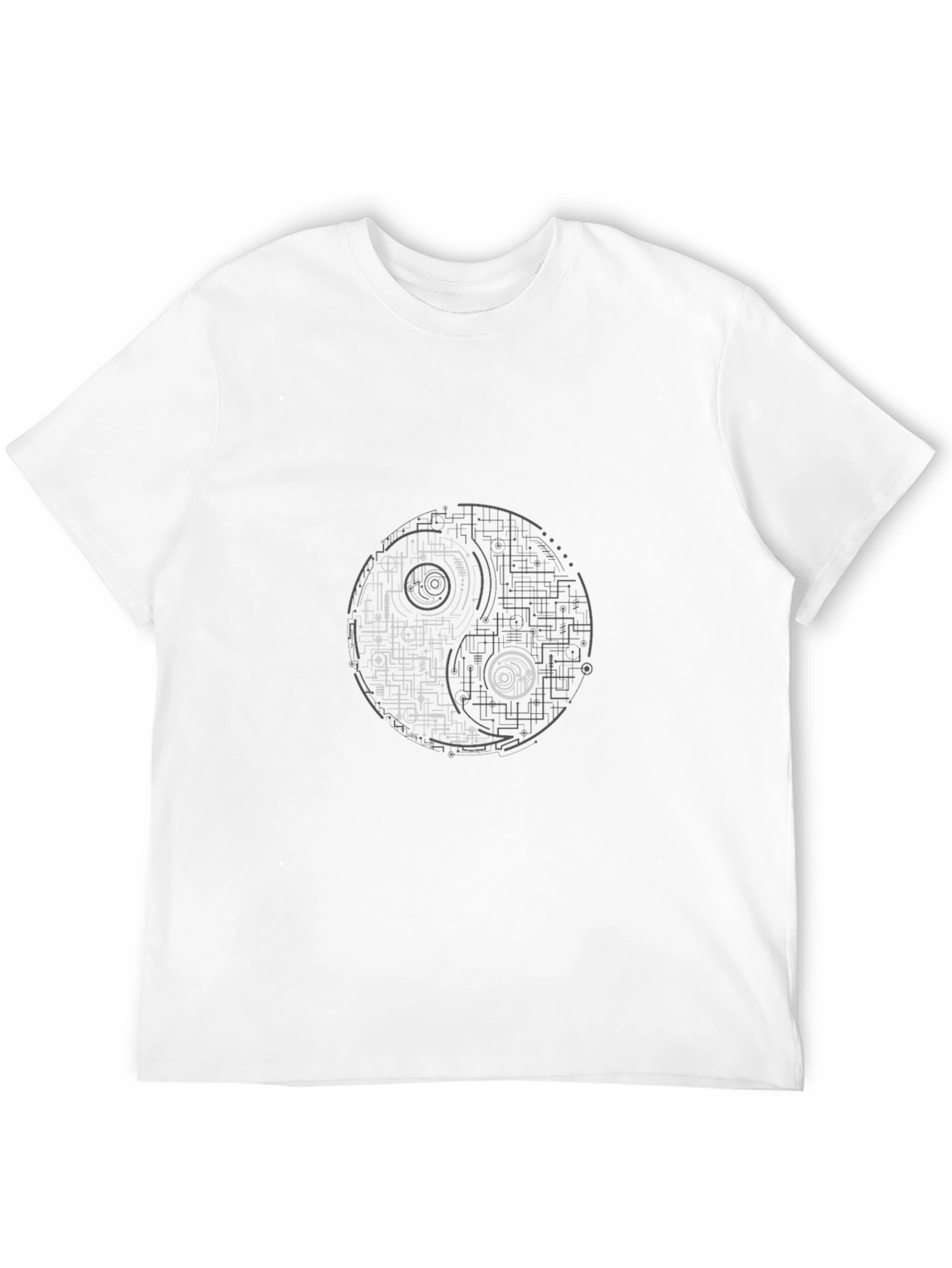 Yin Yang Tech Black T-Shirt