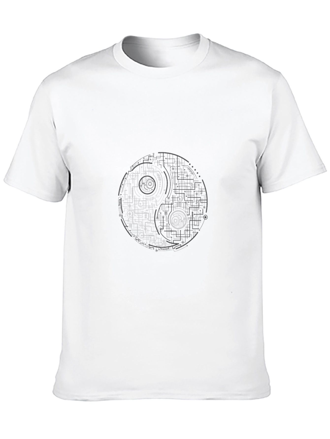 Yin Yang Tech Black T-Shirt